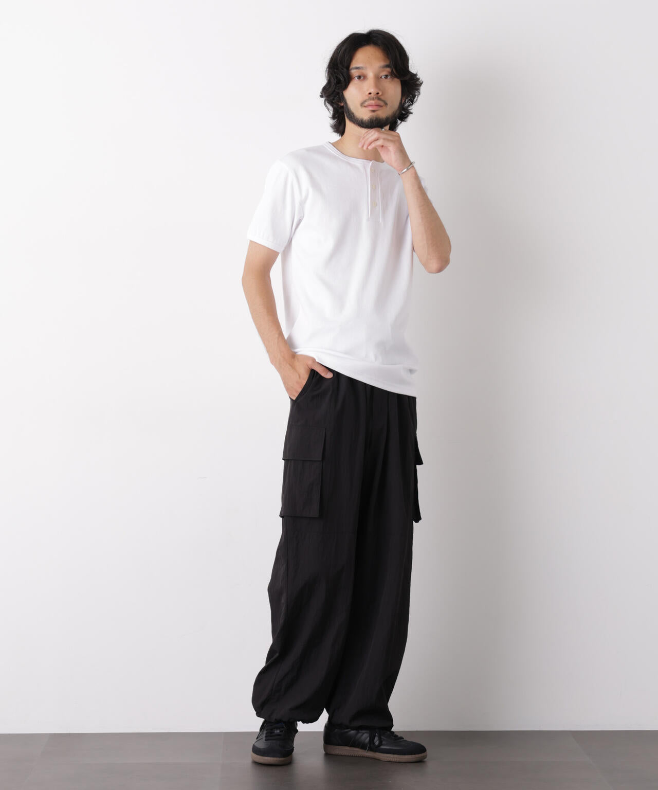 リブフライスヘンリーTシャツ 半袖 6726224203