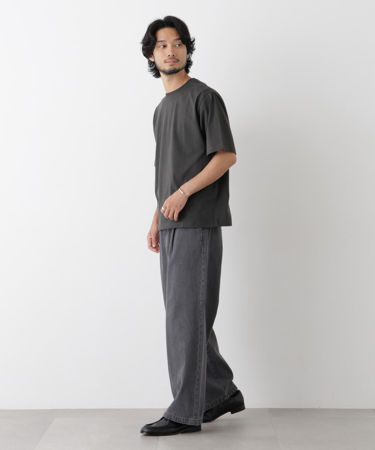 微起毛クロップドTシャツ 半袖 6726224230