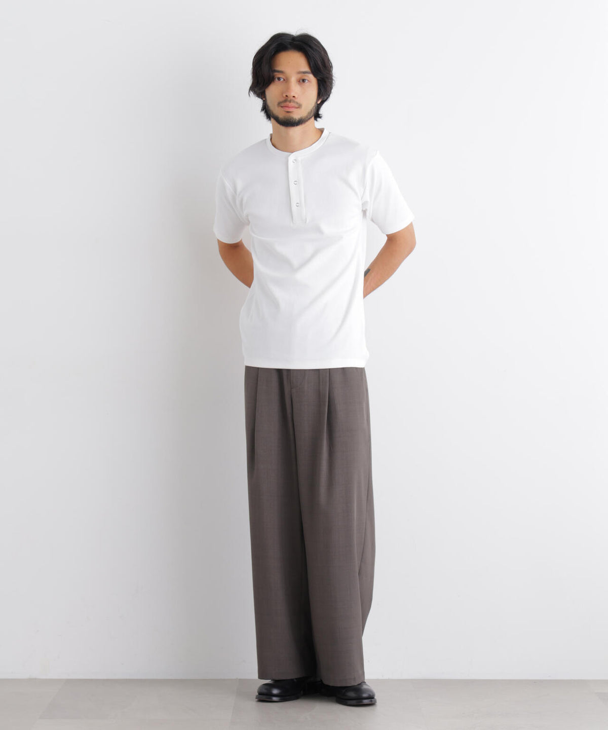 コンパクトヘンリーネックTシャツ 半袖 6726224231
