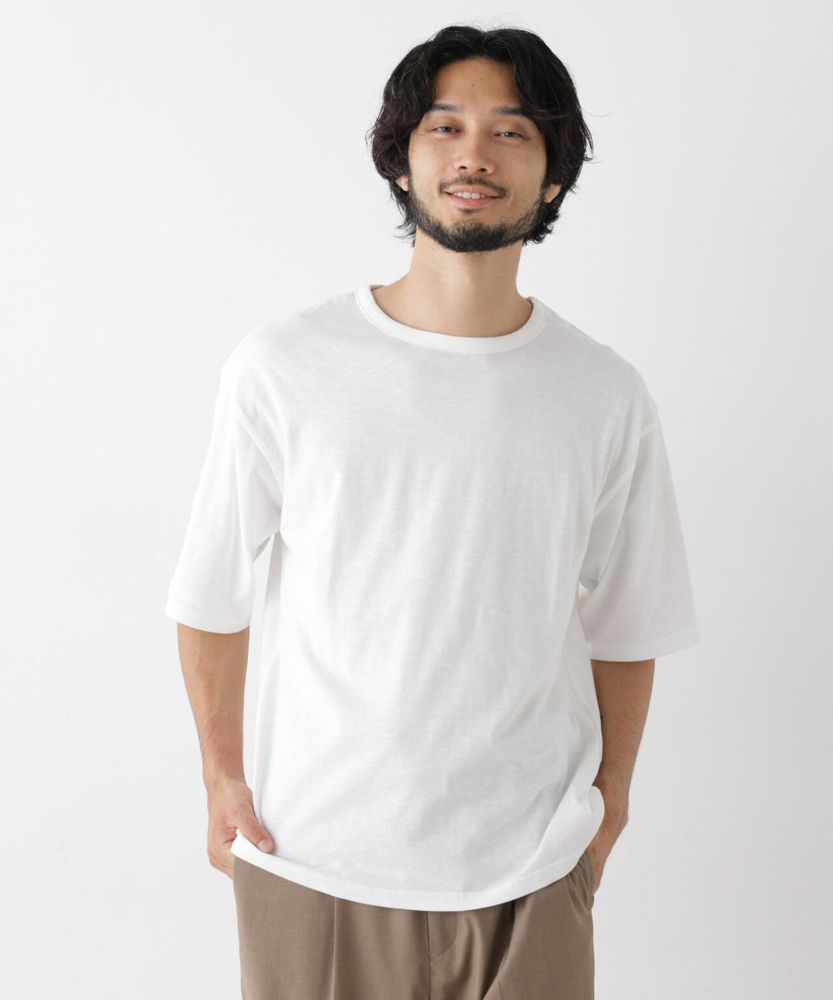スラブワイドTシャツ 半袖 6726224232