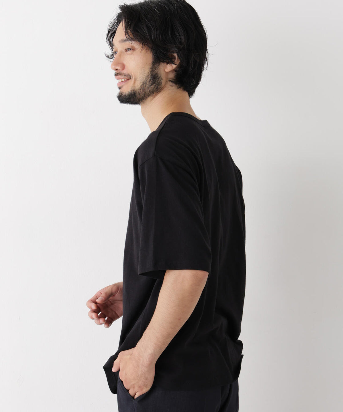 スラブヘンリーワイドTシャツ 半袖 6726224233