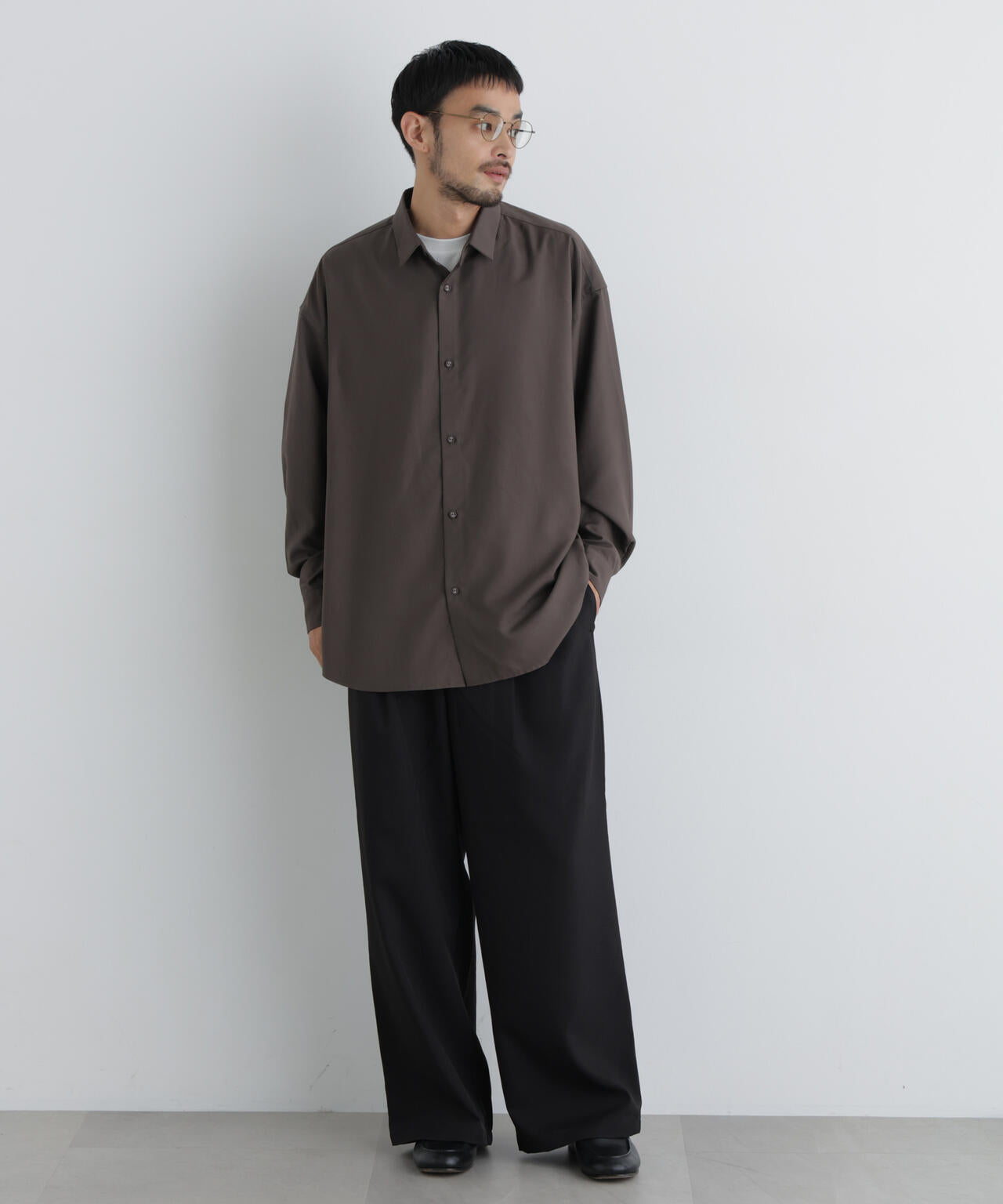 ポリエステルウィーブ ワイドパンツ 6726227212
