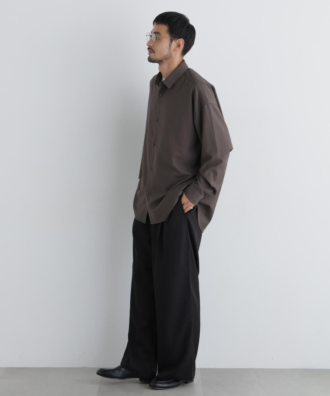ポリエステルウィーブ ワイドパンツ 6726227212