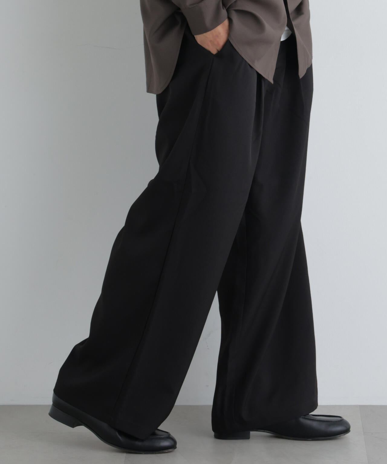 ポリエステルウィーブ ワイドパンツ 6726227212