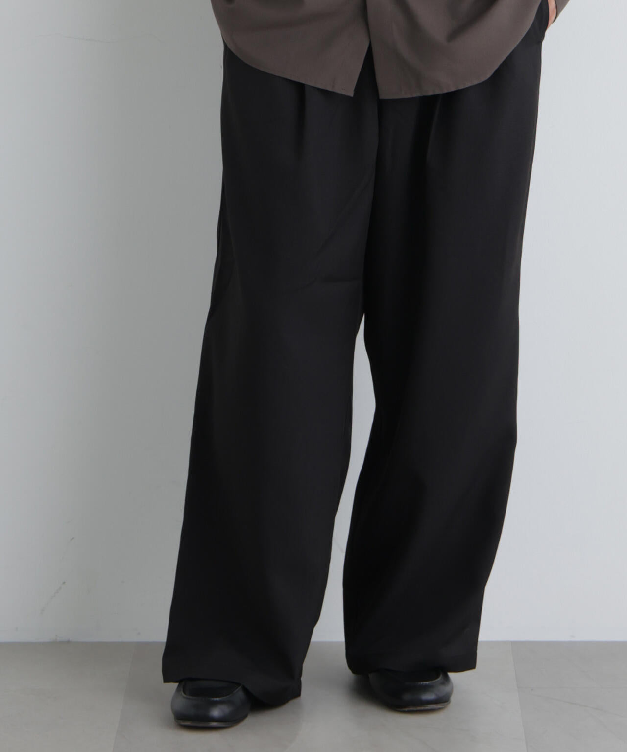 ポリエステルウィーブ ワイドパンツ 6726227212