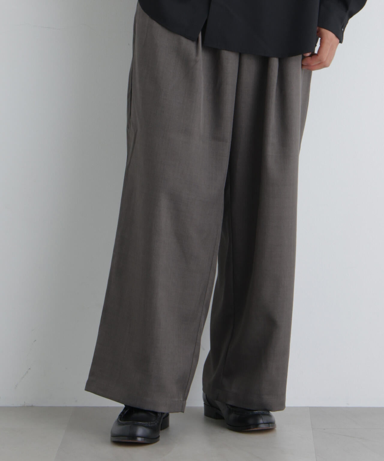 ポリエステルウィーブ ワイドパンツ 6726227212