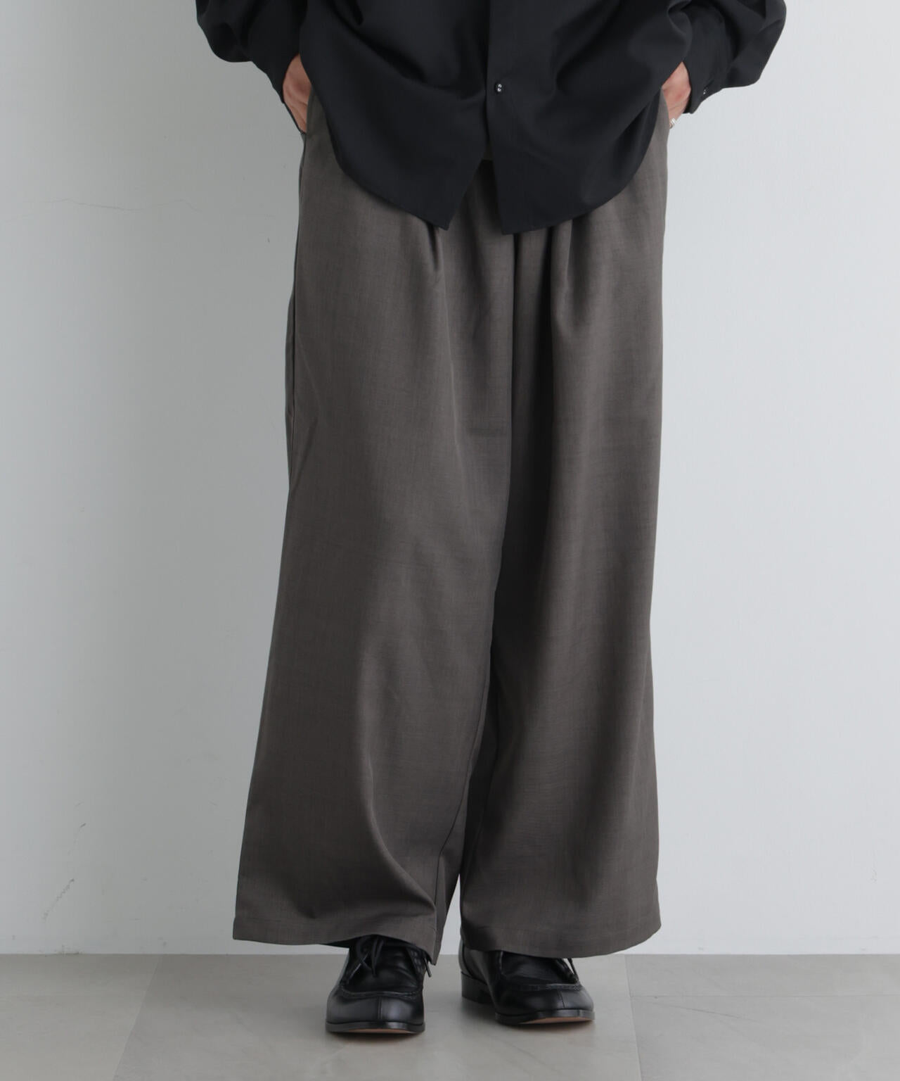 ポリエステルウィーブ ワイドパンツ 6726227212