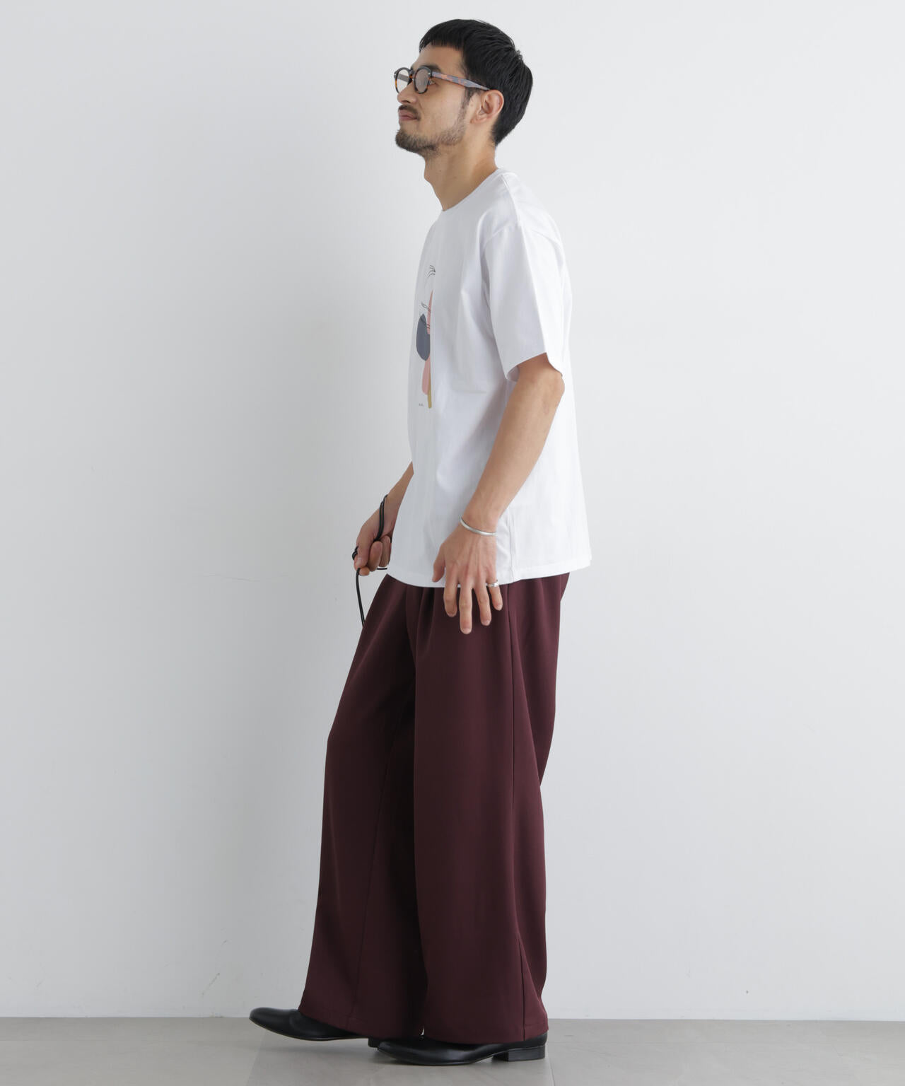 ポリエステルツイル ワイドパンツ 6726227213
