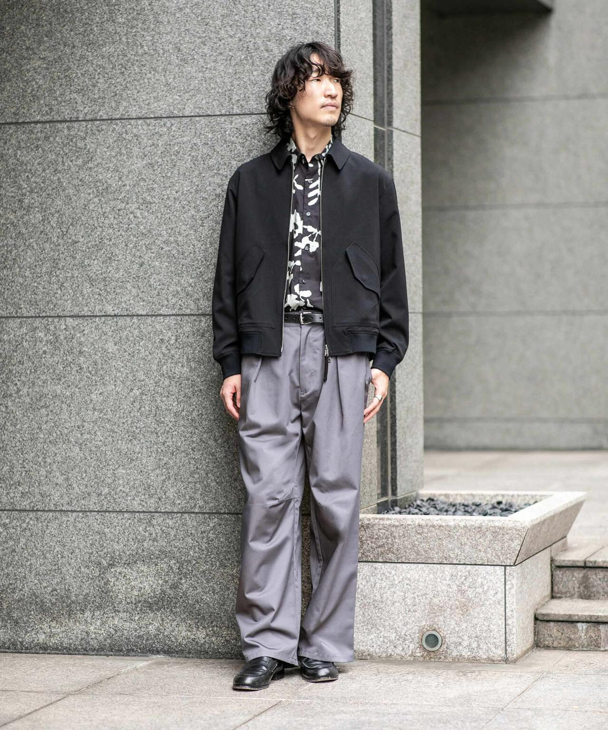 WEB限定/TCツイルワイドタックカーブパンツ 6726227216