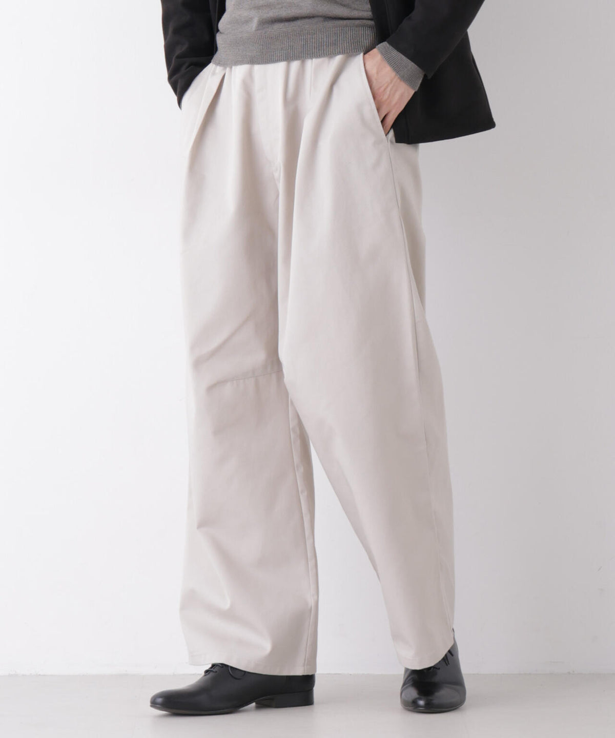 WEB限定/TCツイルワイドタックカーブパンツ 6726227216