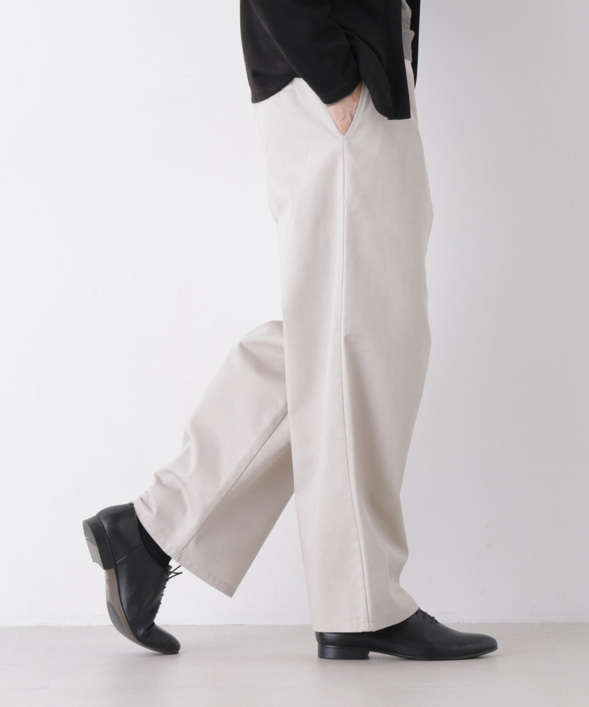 WEB限定/TCツイルワイドタックカーブパンツ 6726227216