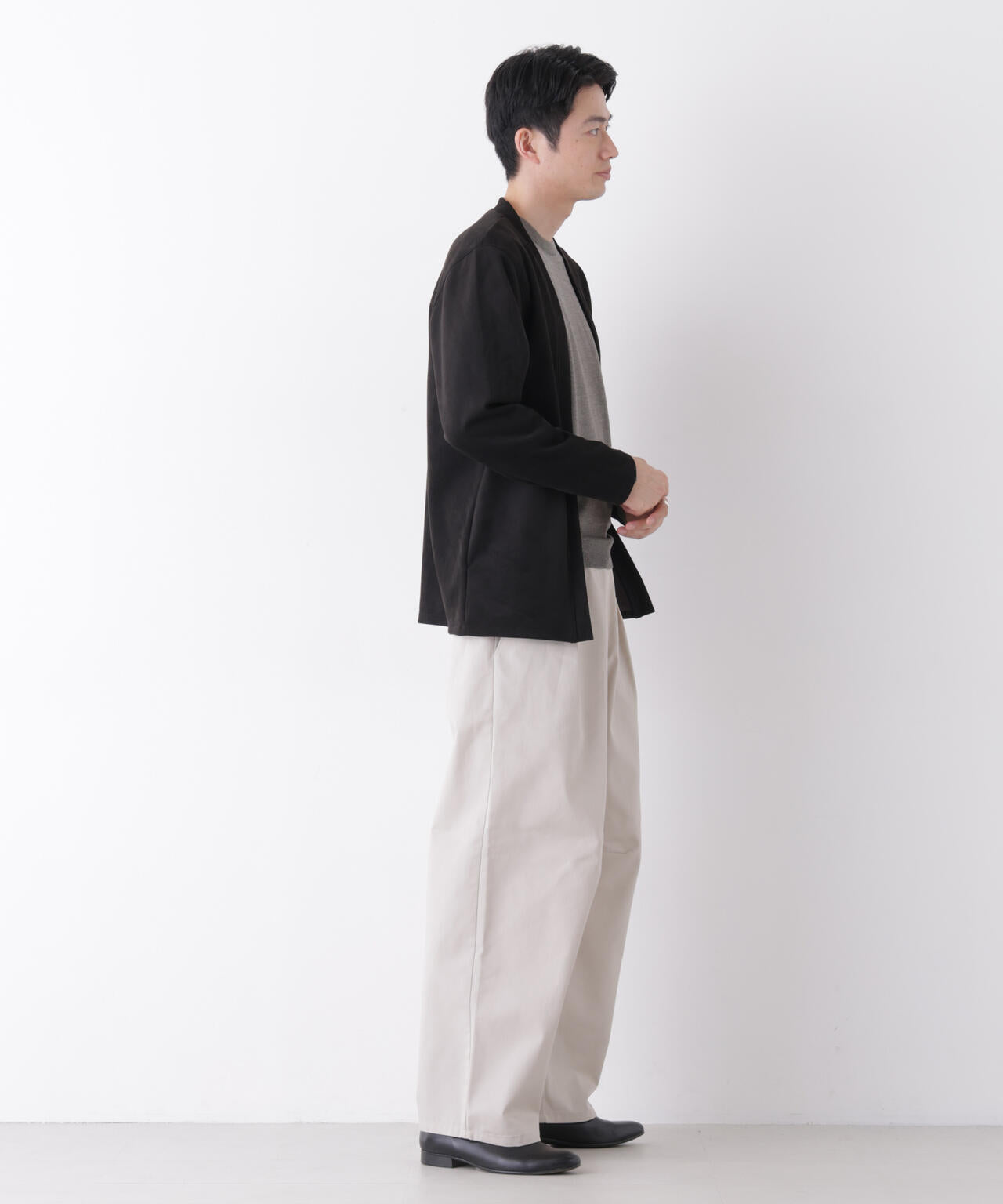 WEB限定/TCツイルワイドタックカーブパンツ 6726227216
