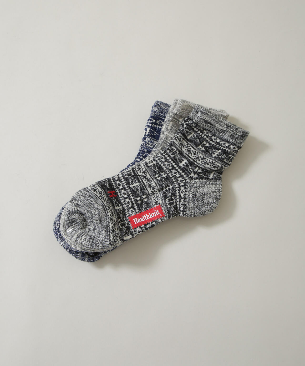 Healthknit/ジャガードソックス 3足セット 6726251003