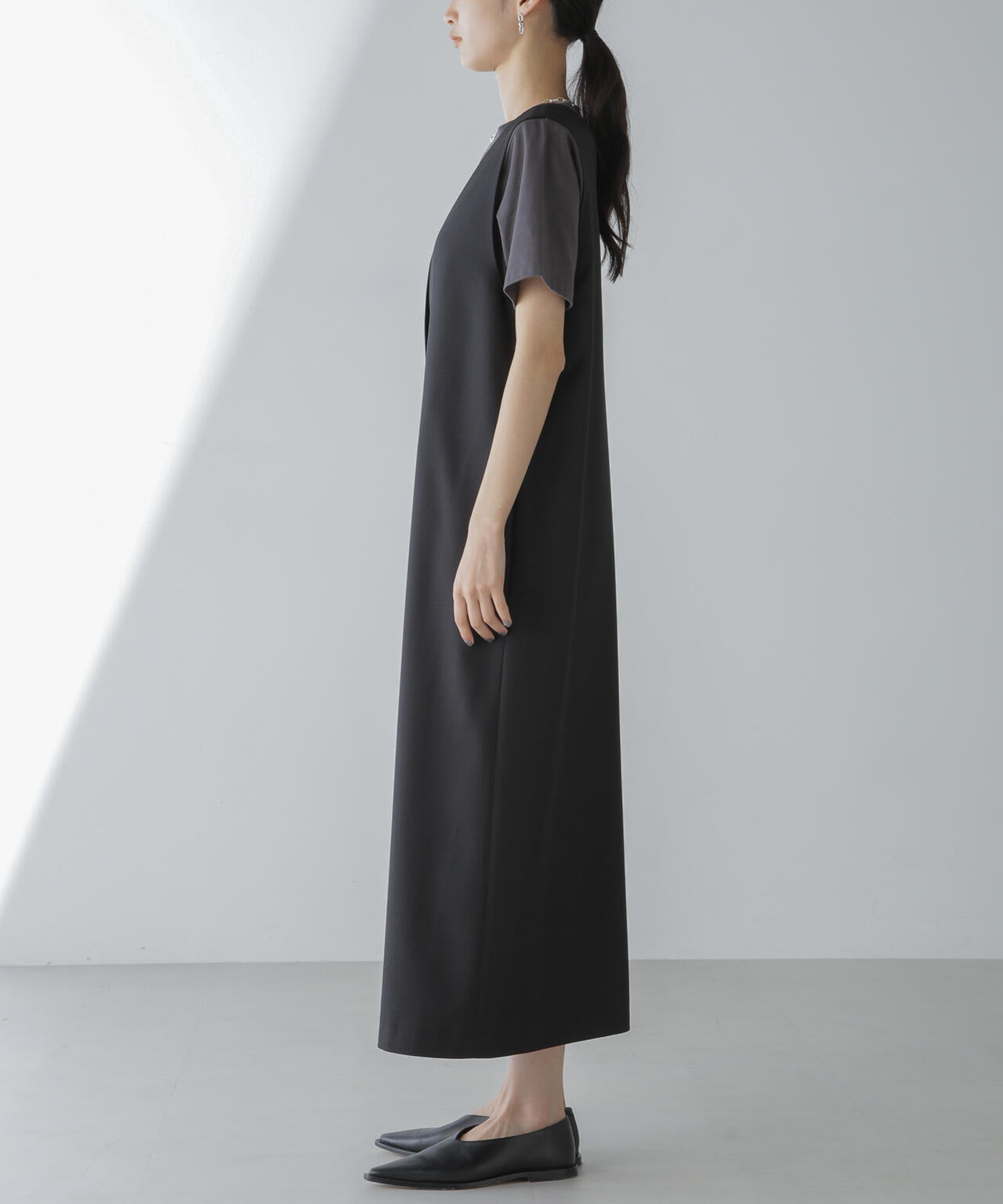 前後2wayロングジレ＆ジャンスカワンピース(セットアップ可) 6734119330