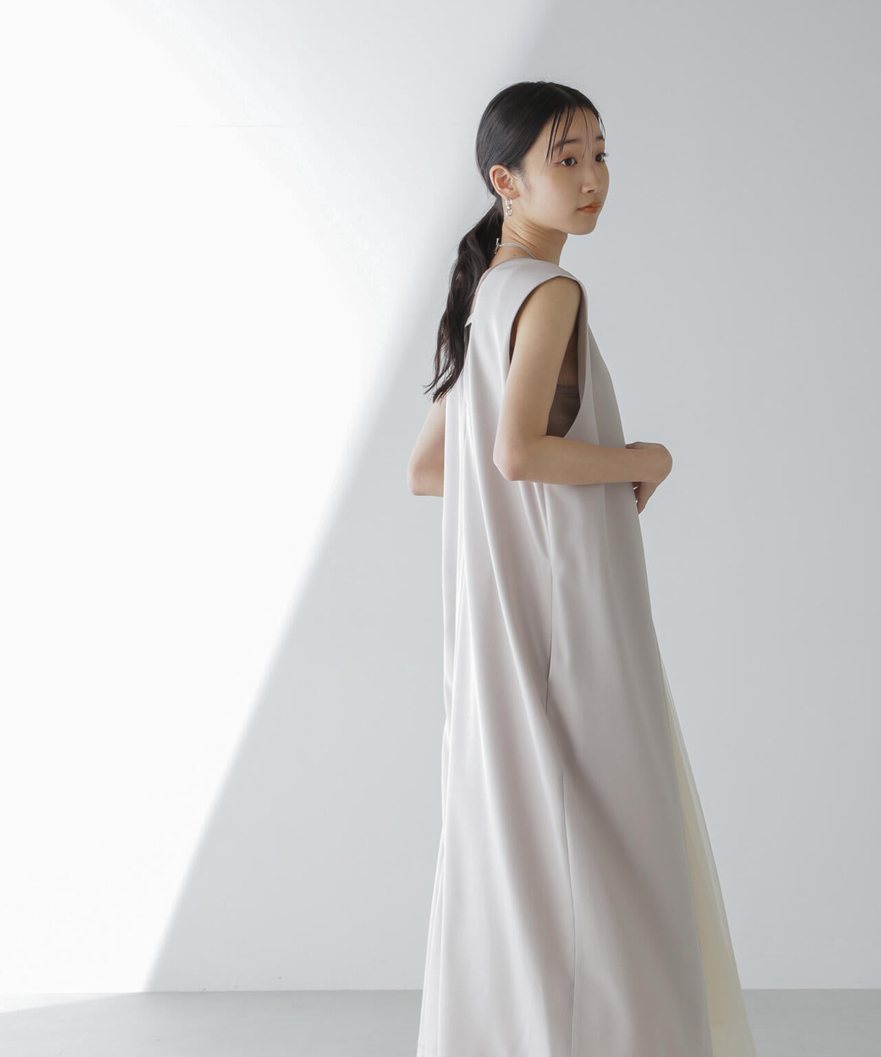 前後2wayロングジレ＆ジャンスカワンピース(セットアップ可) 6734119330