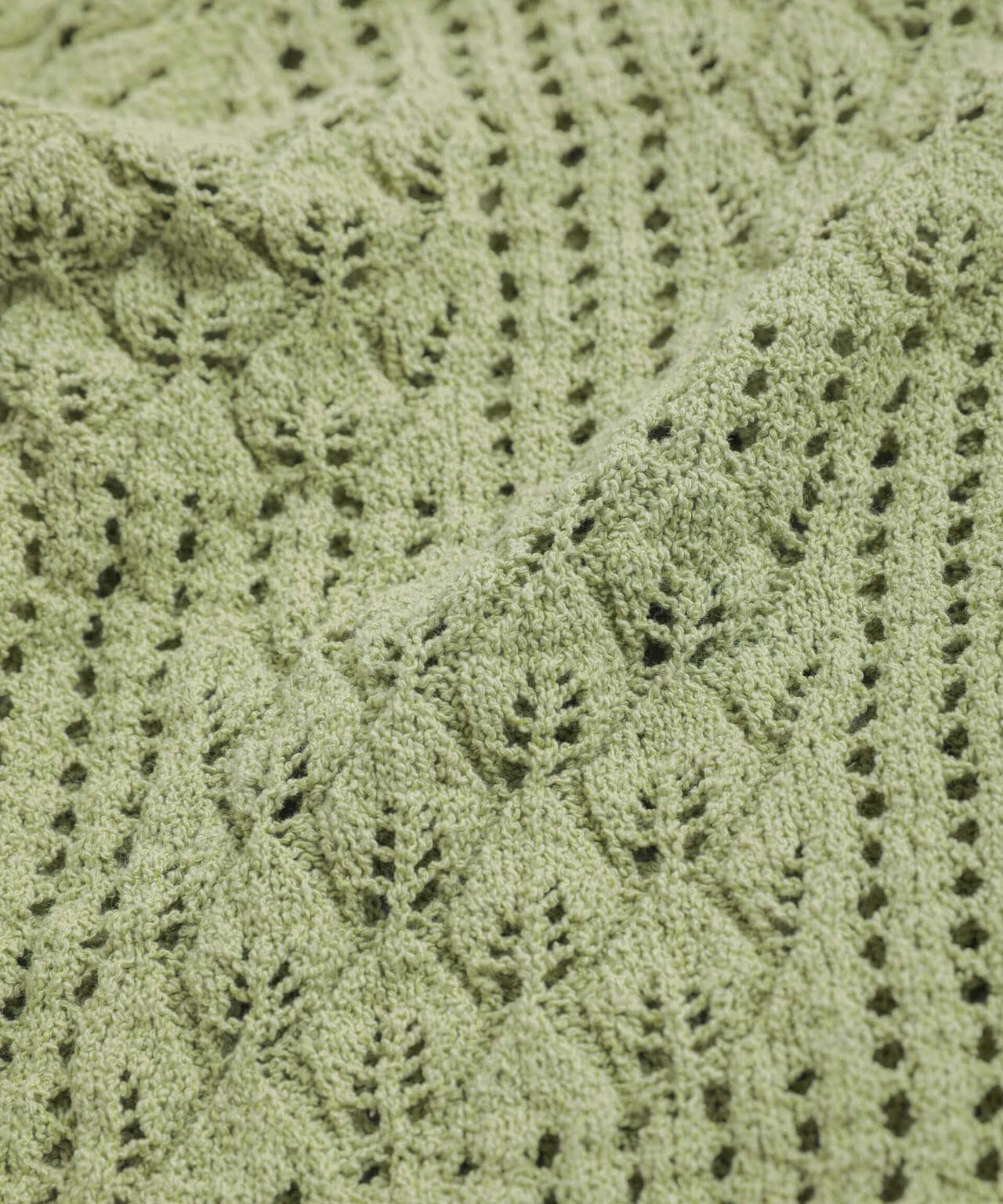 衿付き透かし編みカーディガン 6734122319