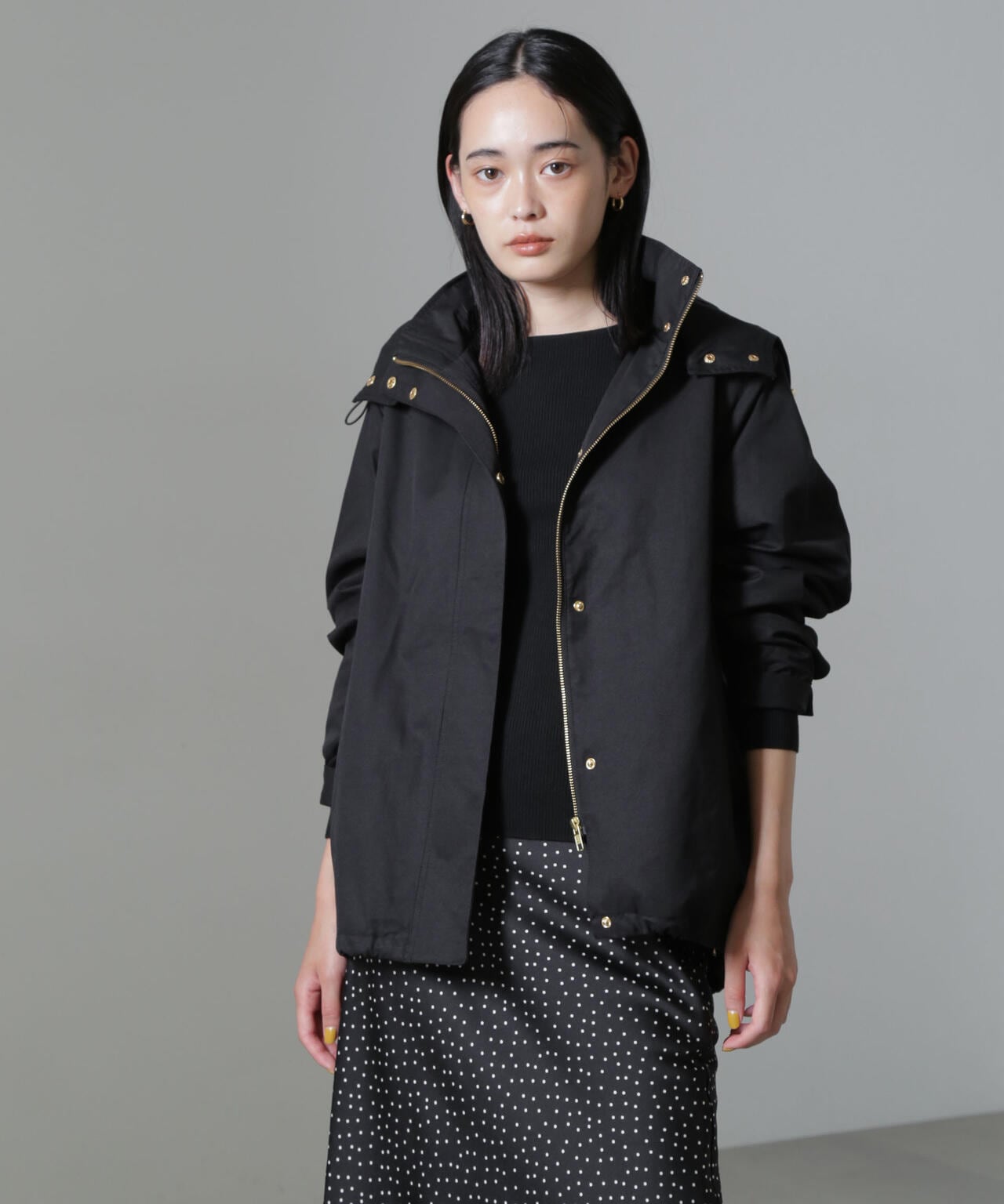 撥水加工フード取り外し2wayスタンドカラーブルゾン 6734212300