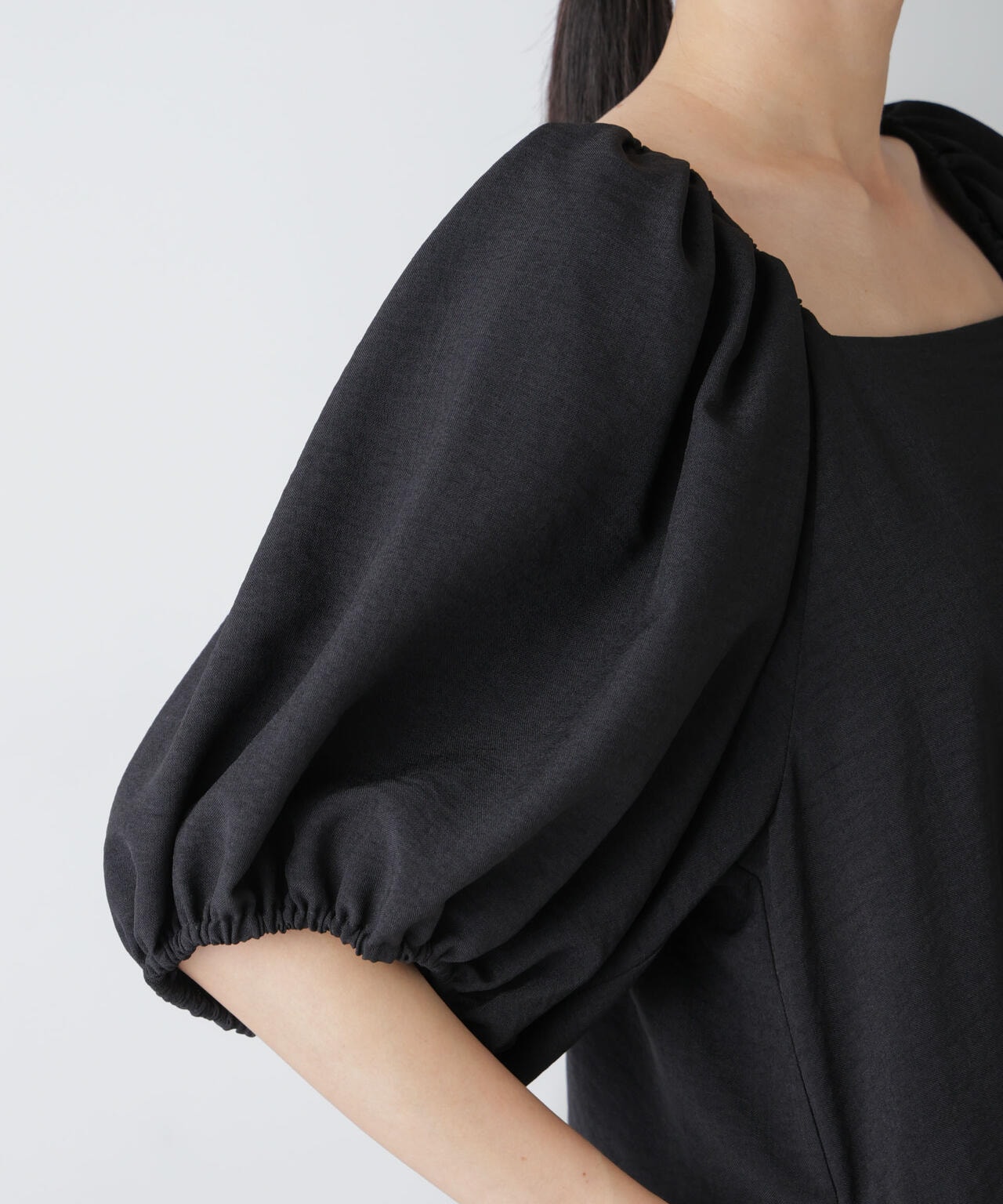 ボリュームスリーブフレアワンピース 6734219308