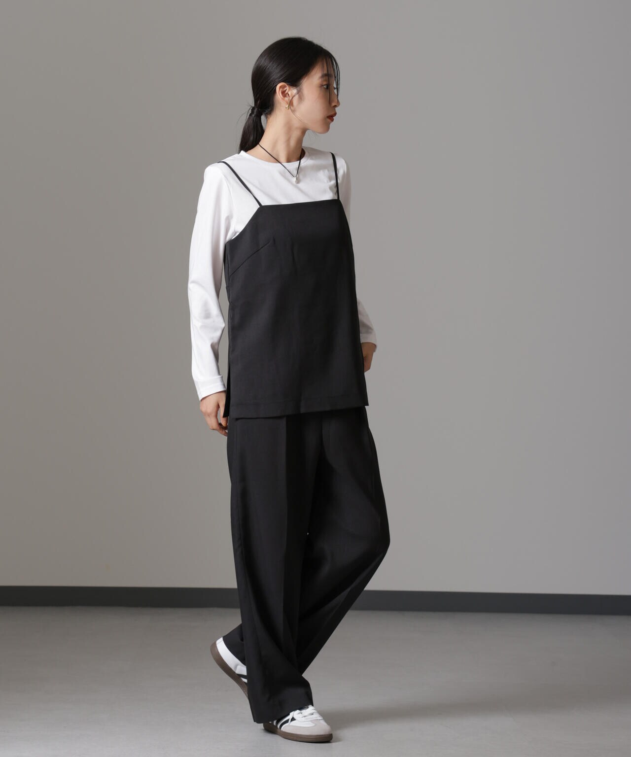 キャミトップス＋パンツ＋ロングＴシャツ3アイテムセットアップ 6734219320