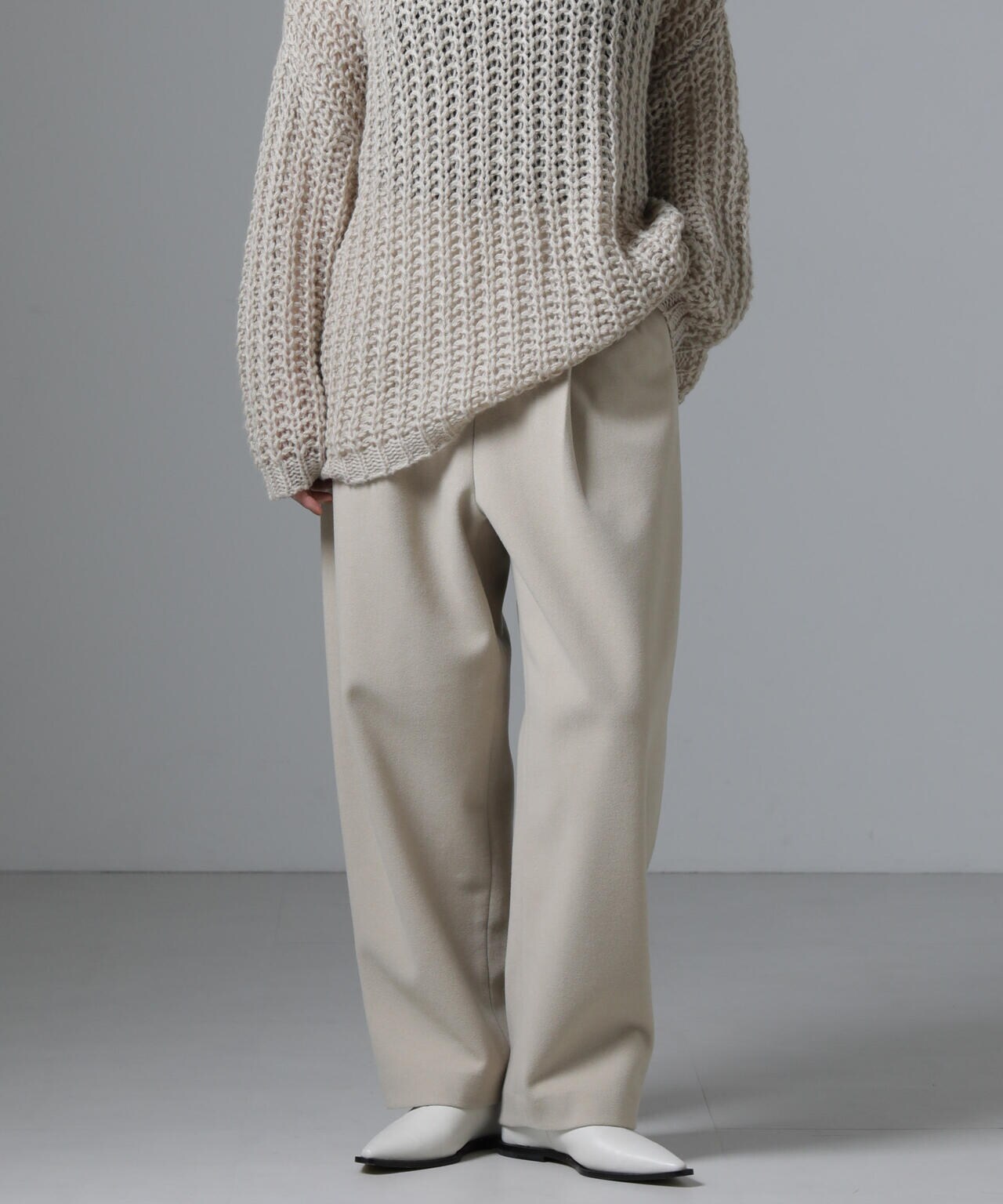 ジャージーメルトンタックワイドパンツ 6734227322