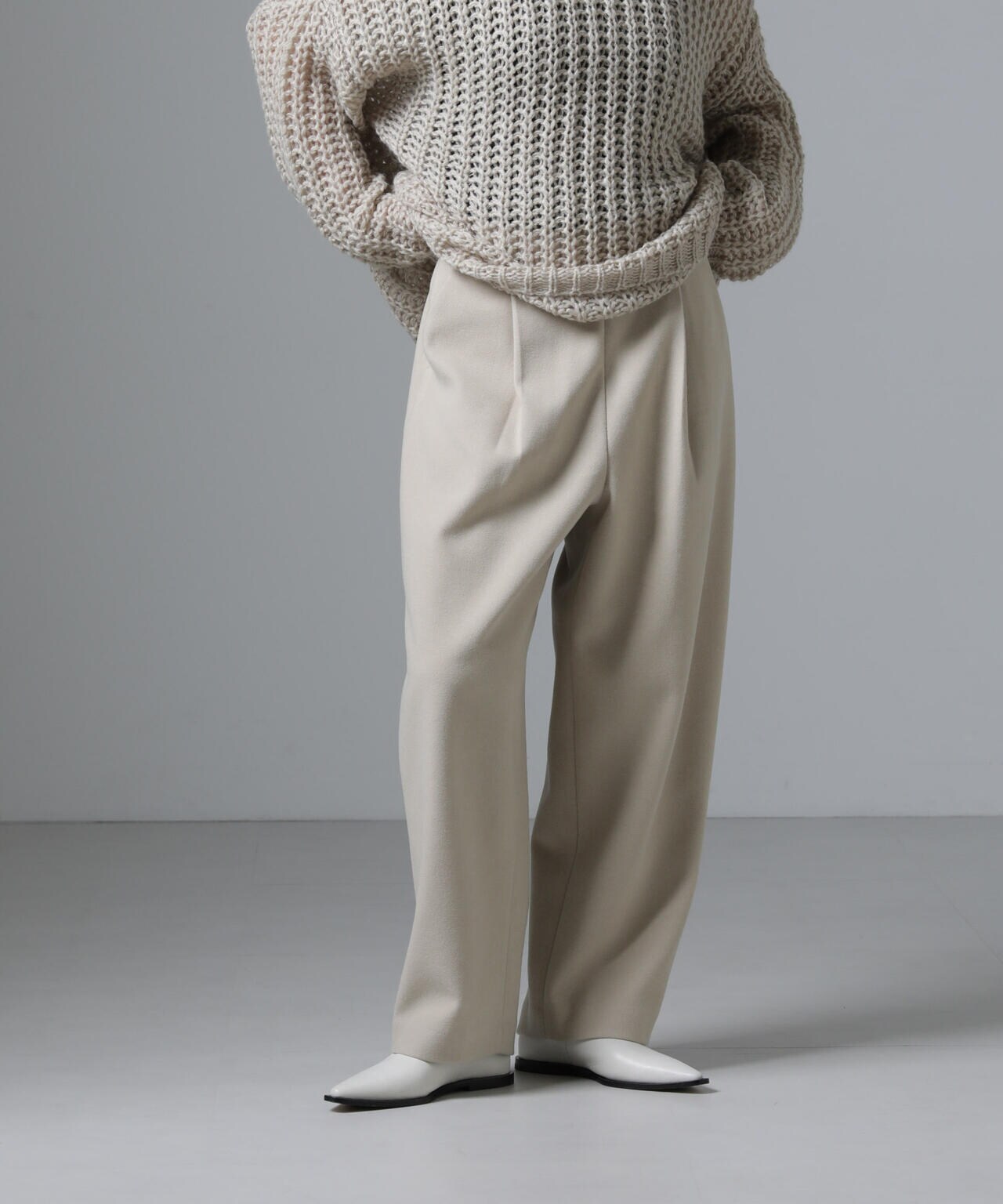 ジャージーメルトンタックワイドパンツ 6734227322