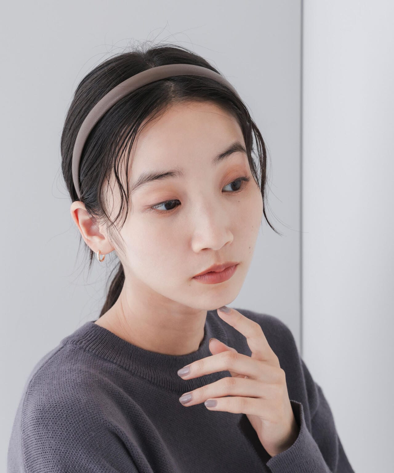 フェイクレザーカチューシャ 6734238300
