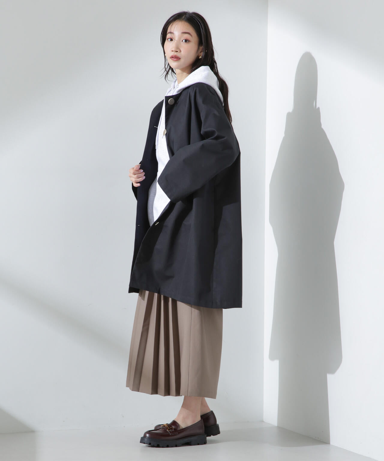 【人気シリーズ！春の機能性アウター】撥水&花粉ガードノーカラーコート 6735111304