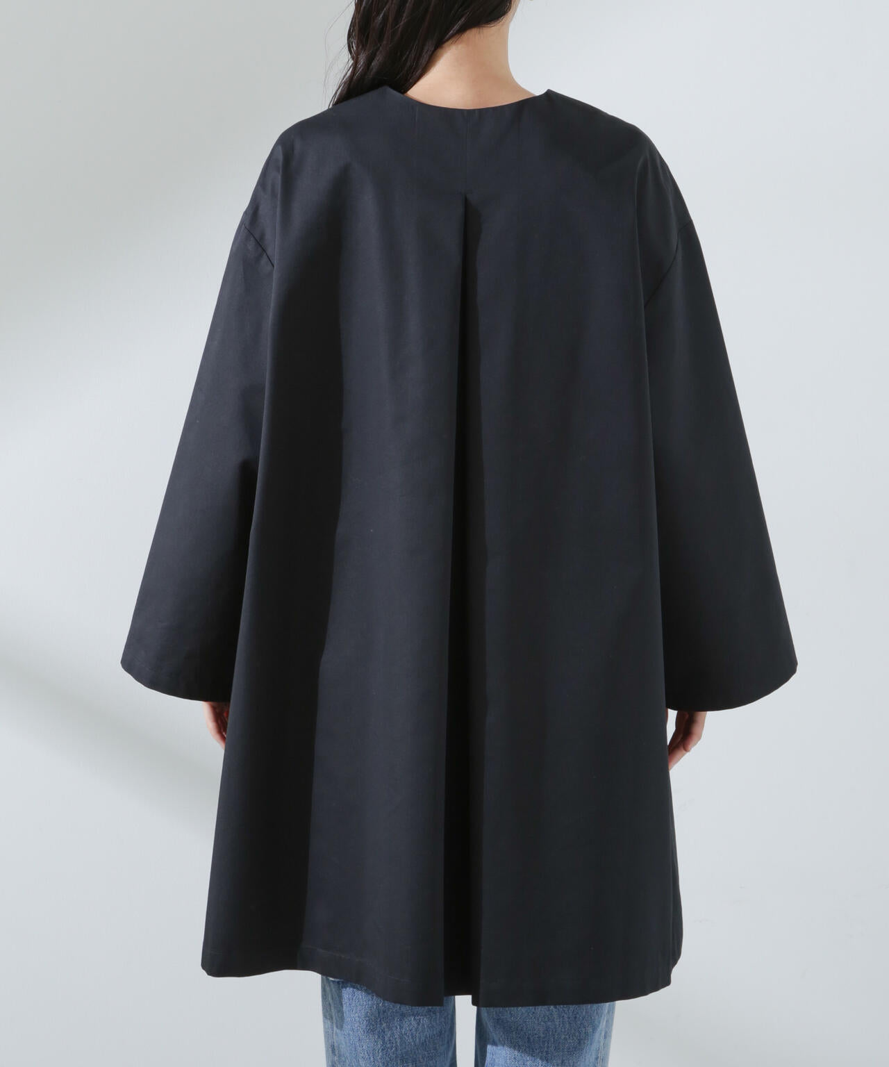 【人気シリーズ！春の機能性アウター】撥水&花粉ガードノーカラーコート 6735111304