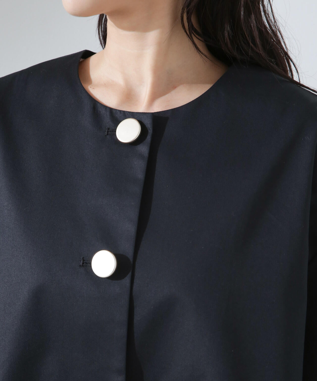 【人気シリーズ！春の機能性アウター】撥水&花粉ガードノーカラーコート 6735111304