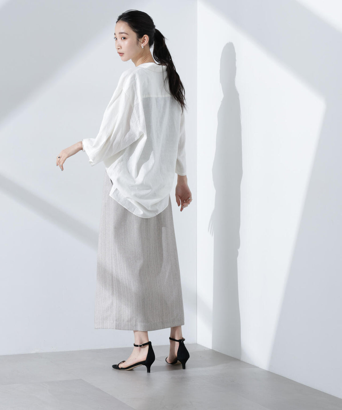 Anti Smell Linen プルオーバーVネックシャツ 6735121301