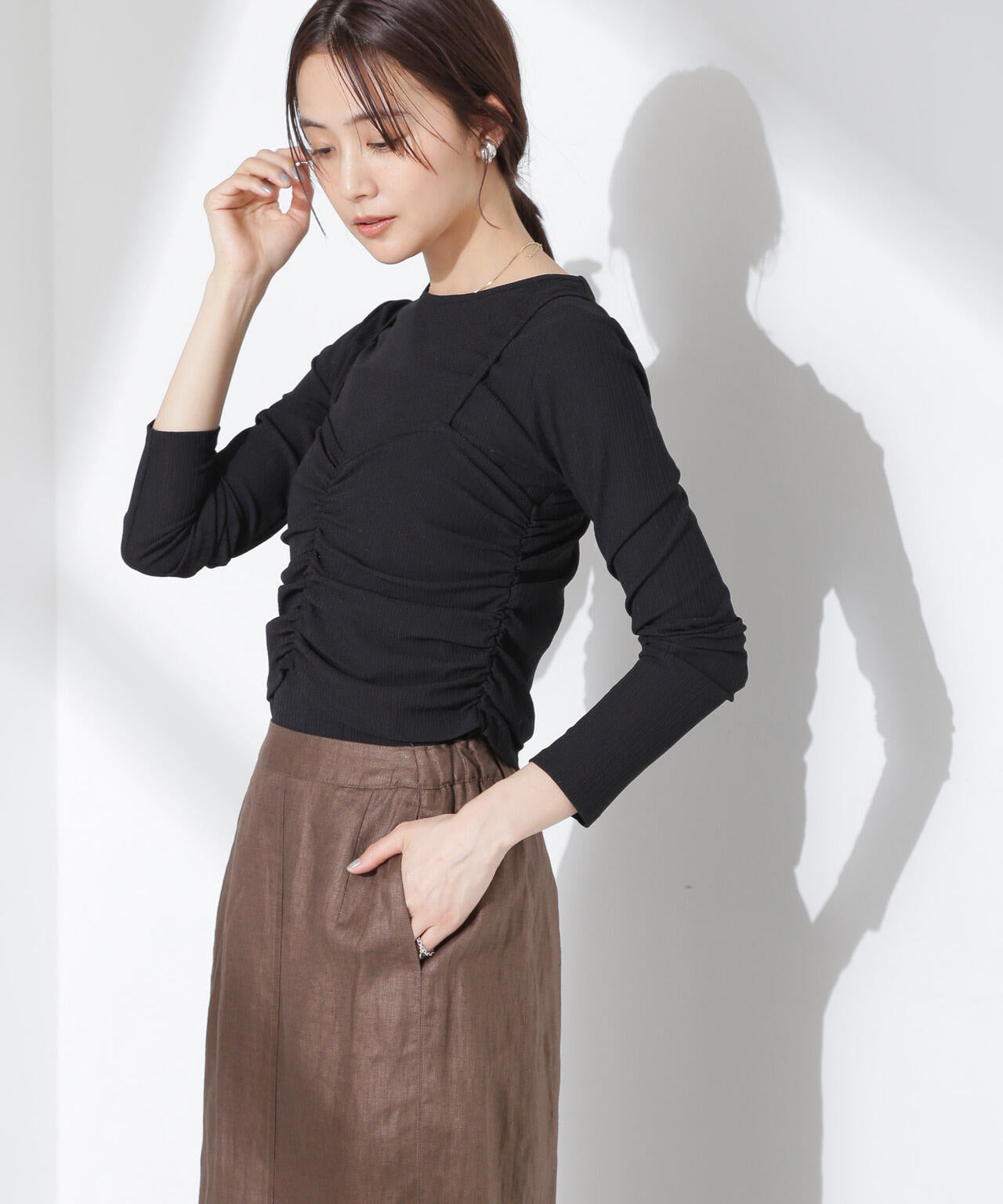 シャーリングビスチェセットカットトップス 6735123312