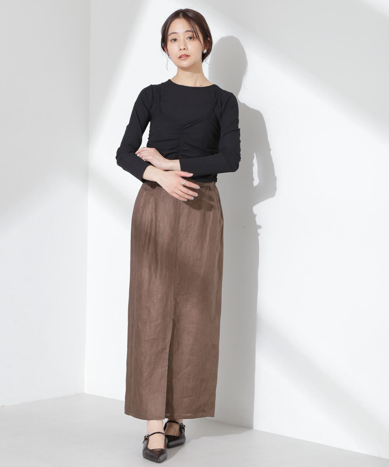 シャーリングビスチェセットカットトップス 6735123312