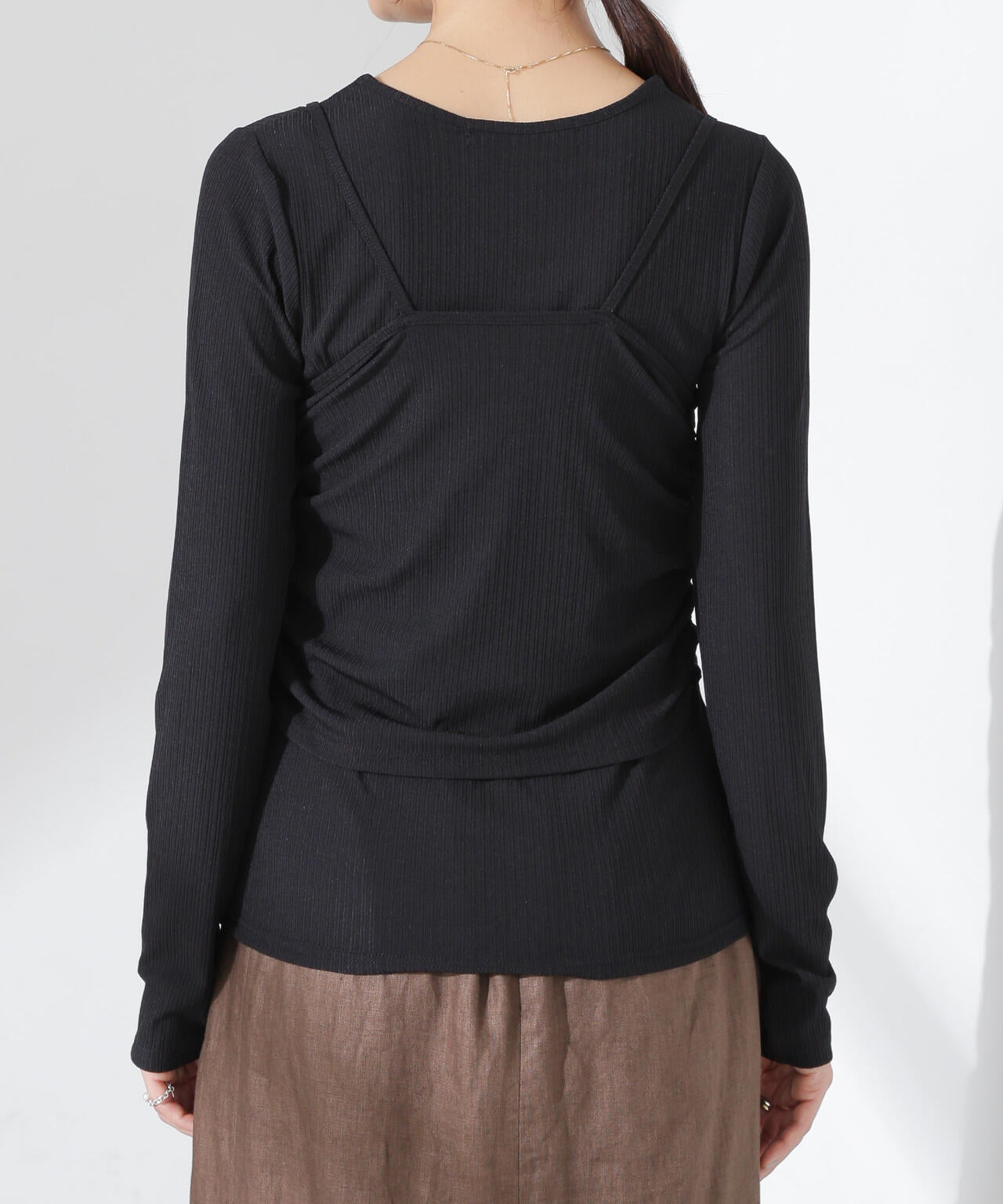 シャーリングビスチェセットカットトップス 6735123312