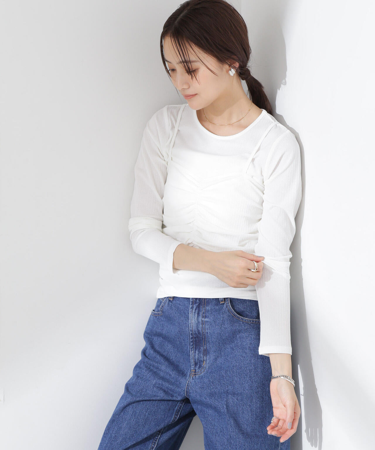 シャーリングビスチェセットカットトップス 6735123312