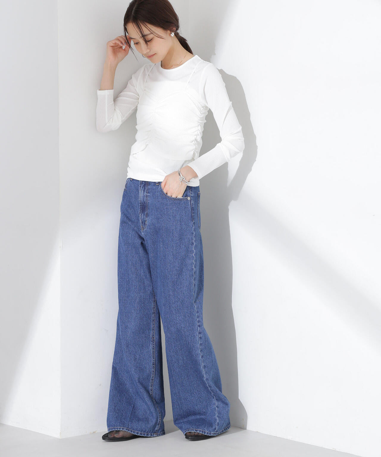 シャーリングビスチェセットカットトップス 6735123312