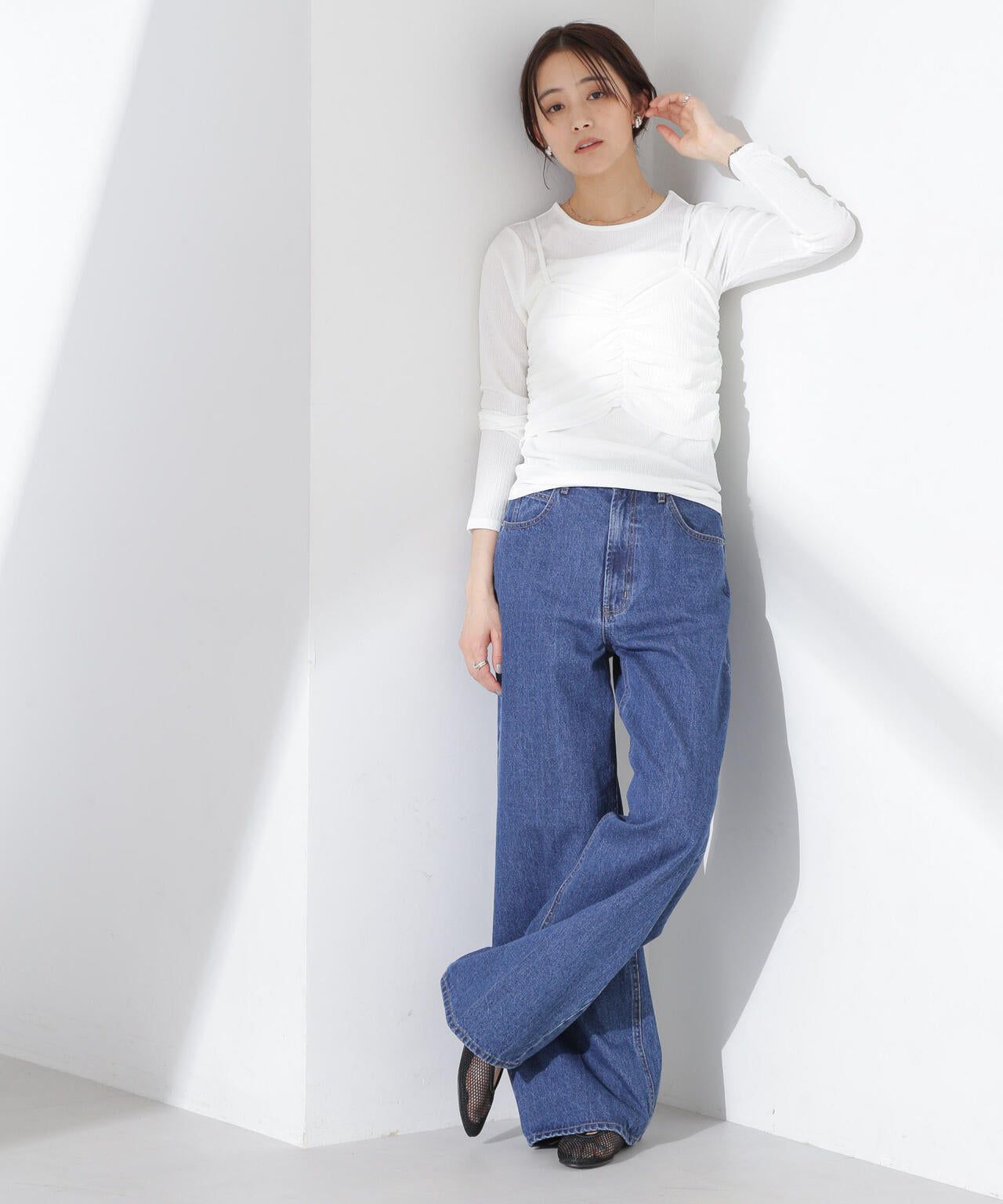 シャーリングビスチェセットカットトップス 6735123312