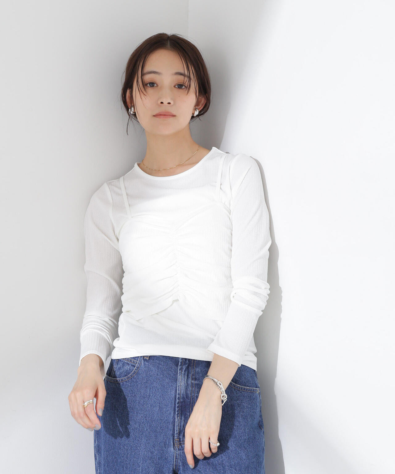 シャーリングビスチェセットカットトップス 6735123312