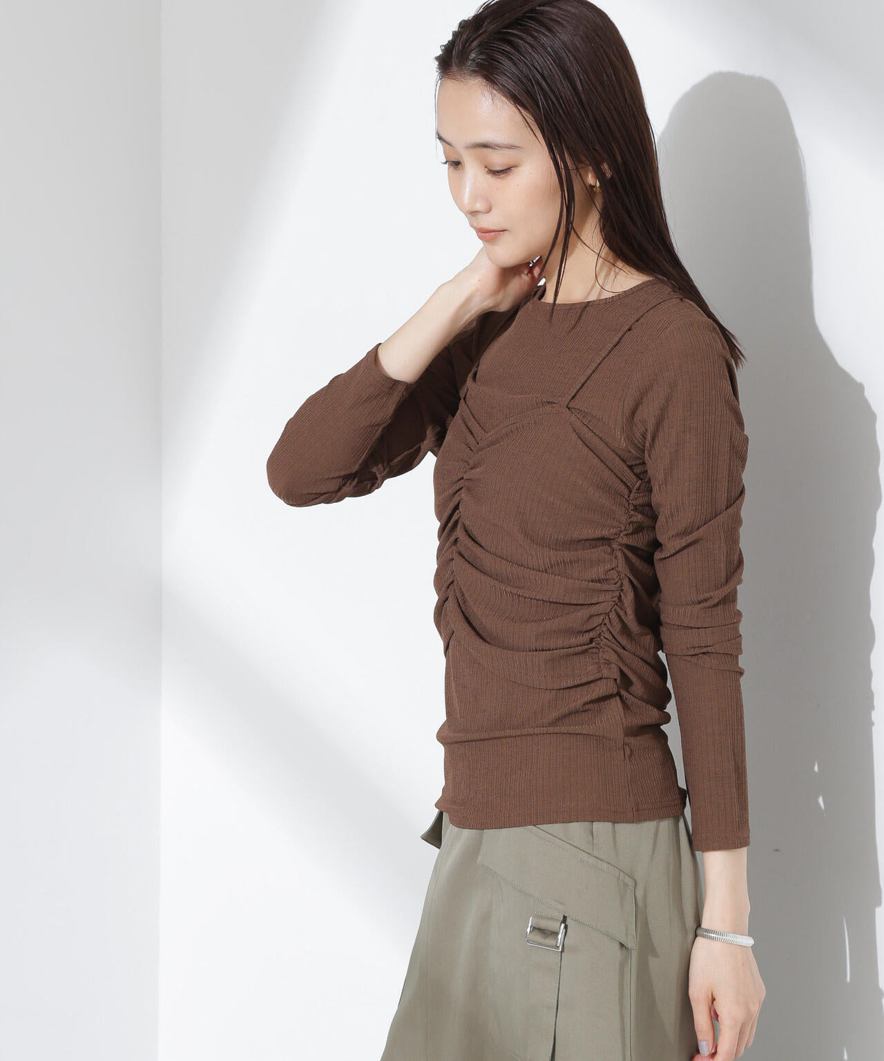 シャーリングビスチェセットカットトップス 6735123312