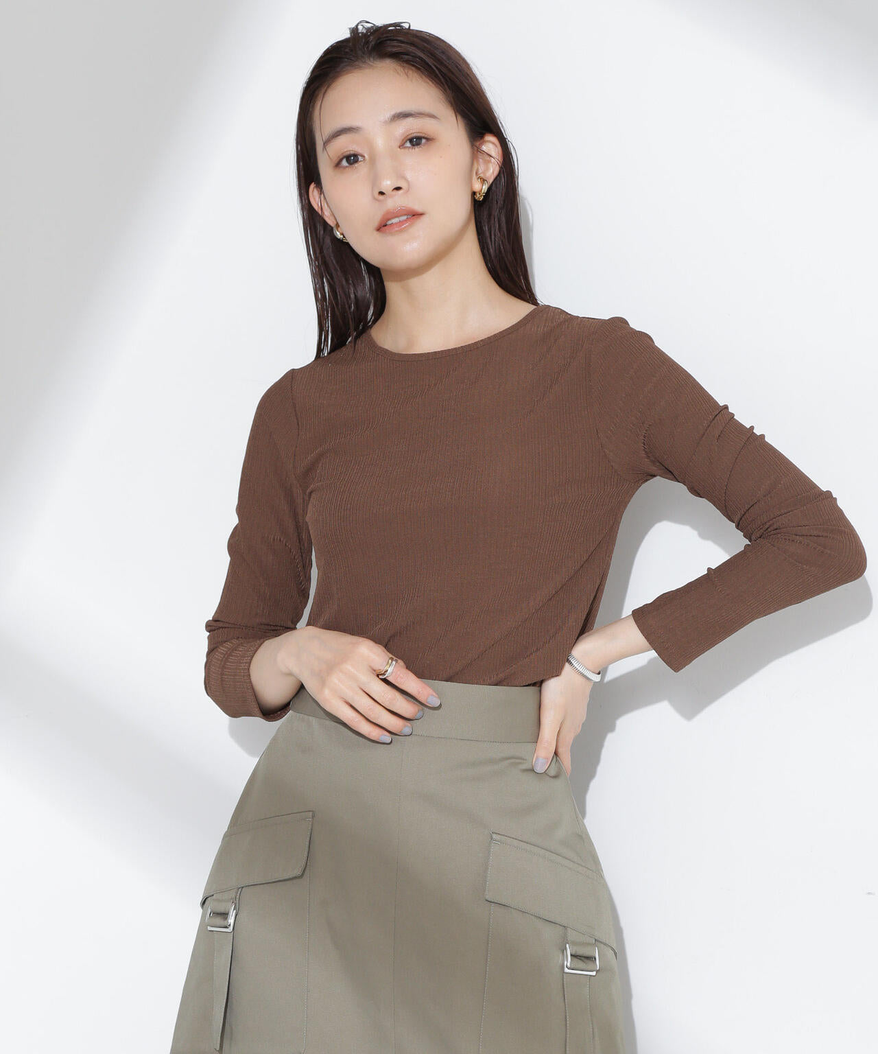 シャーリングビスチェセットカットトップス 6735123312