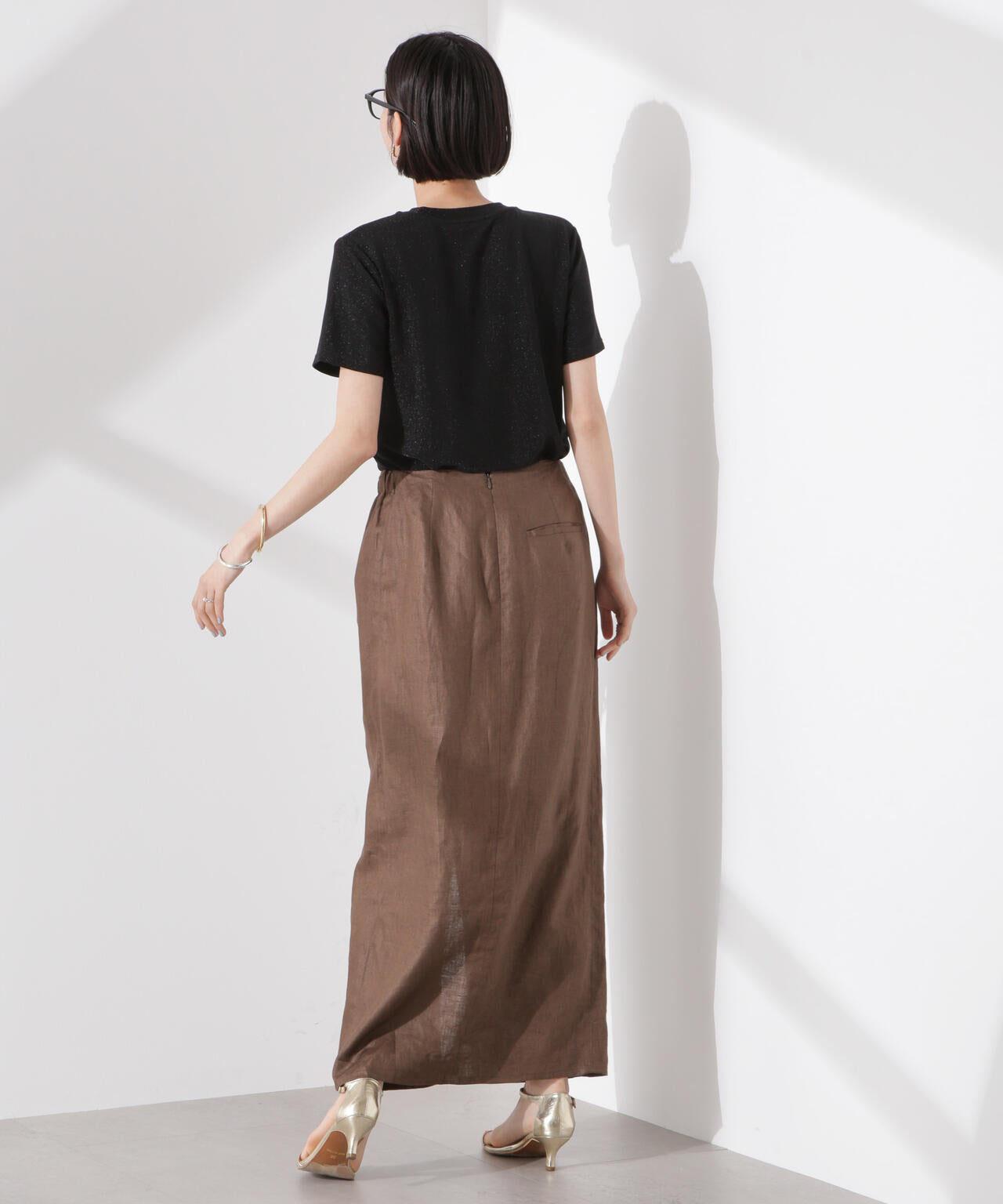 ラメカットクルーネックＴシャツ 6735124320