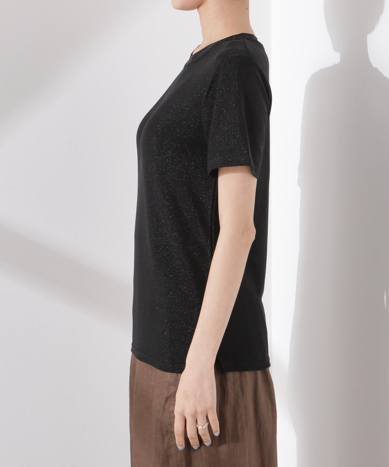 ラメカットクルーネックＴシャツ 6735124320