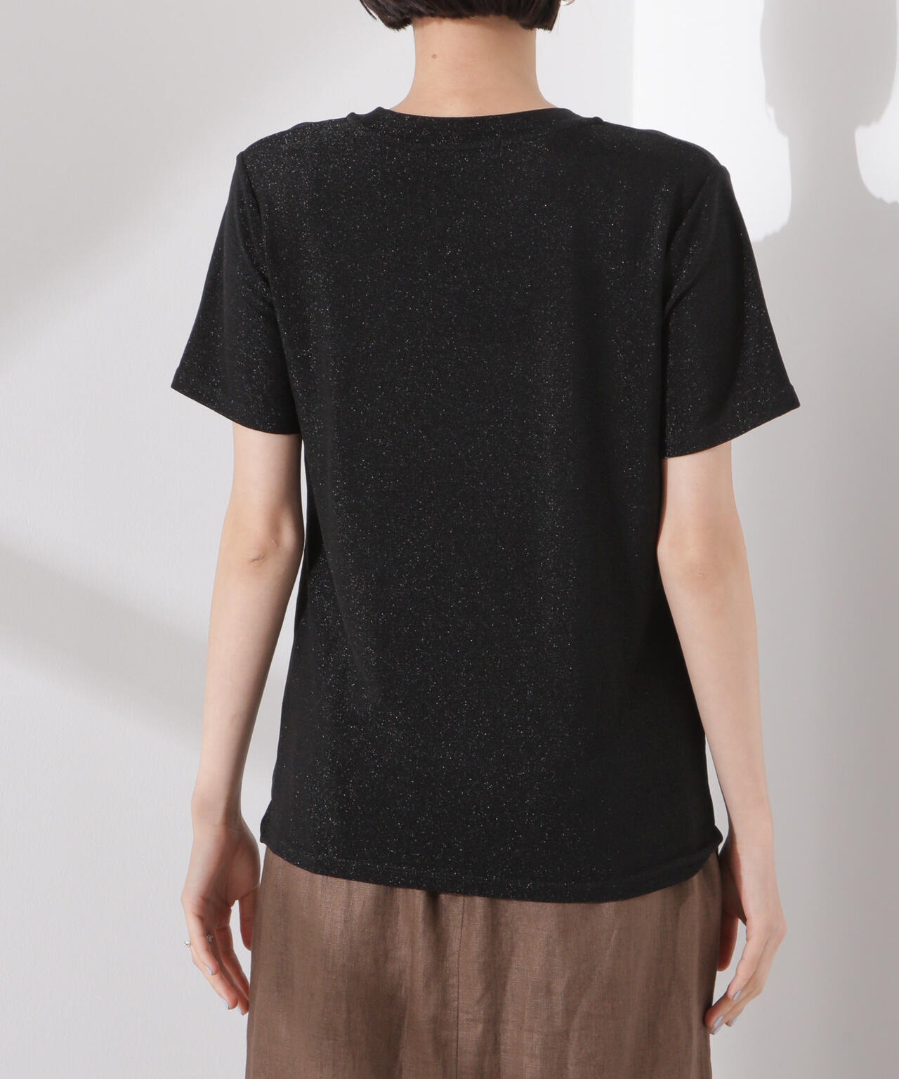 ラメカットクルーネックＴシャツ 6735124320