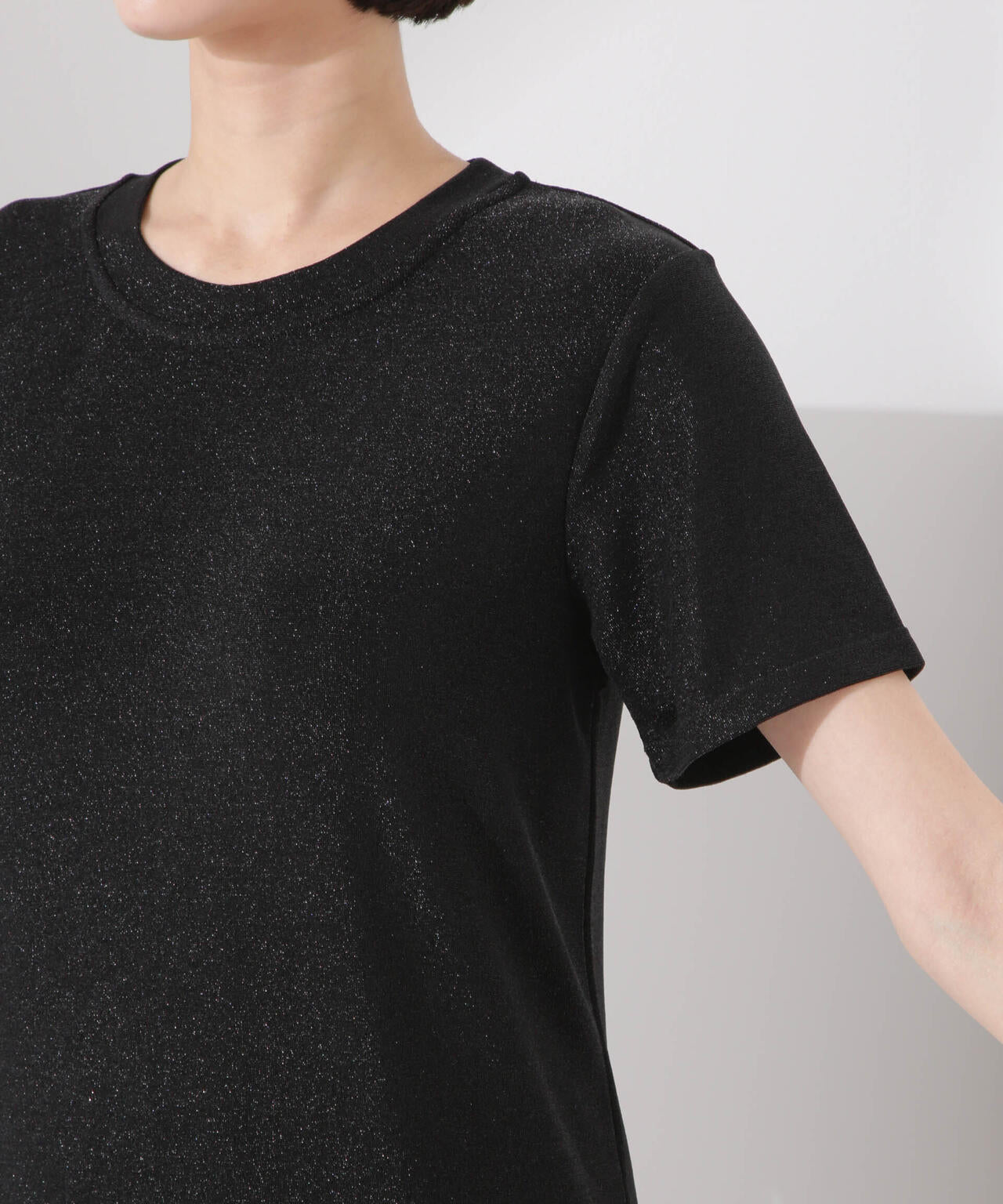 ラメカットクルーネックＴシャツ 6735124320