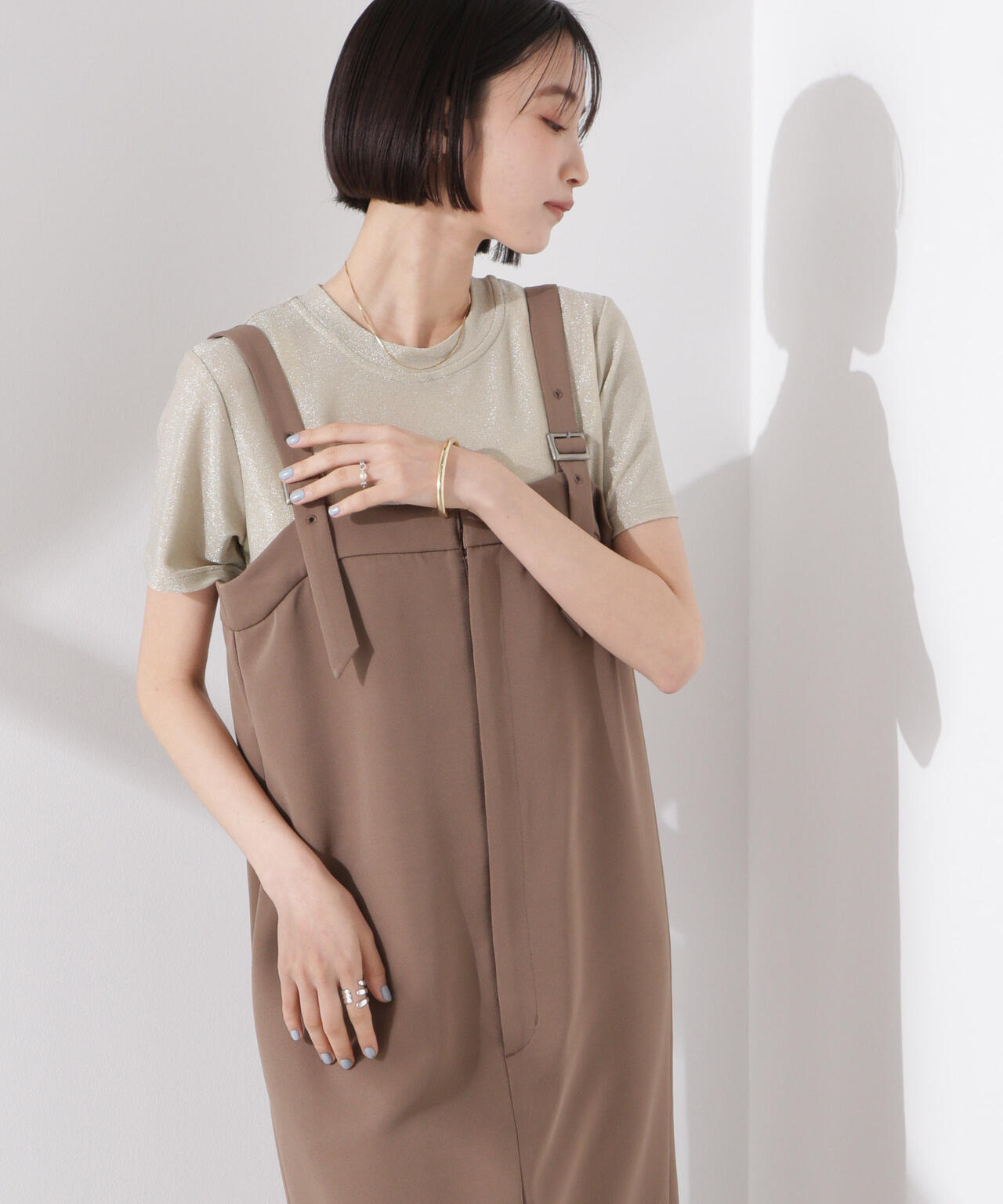 ラメカットクルーネックＴシャツ 6735124320