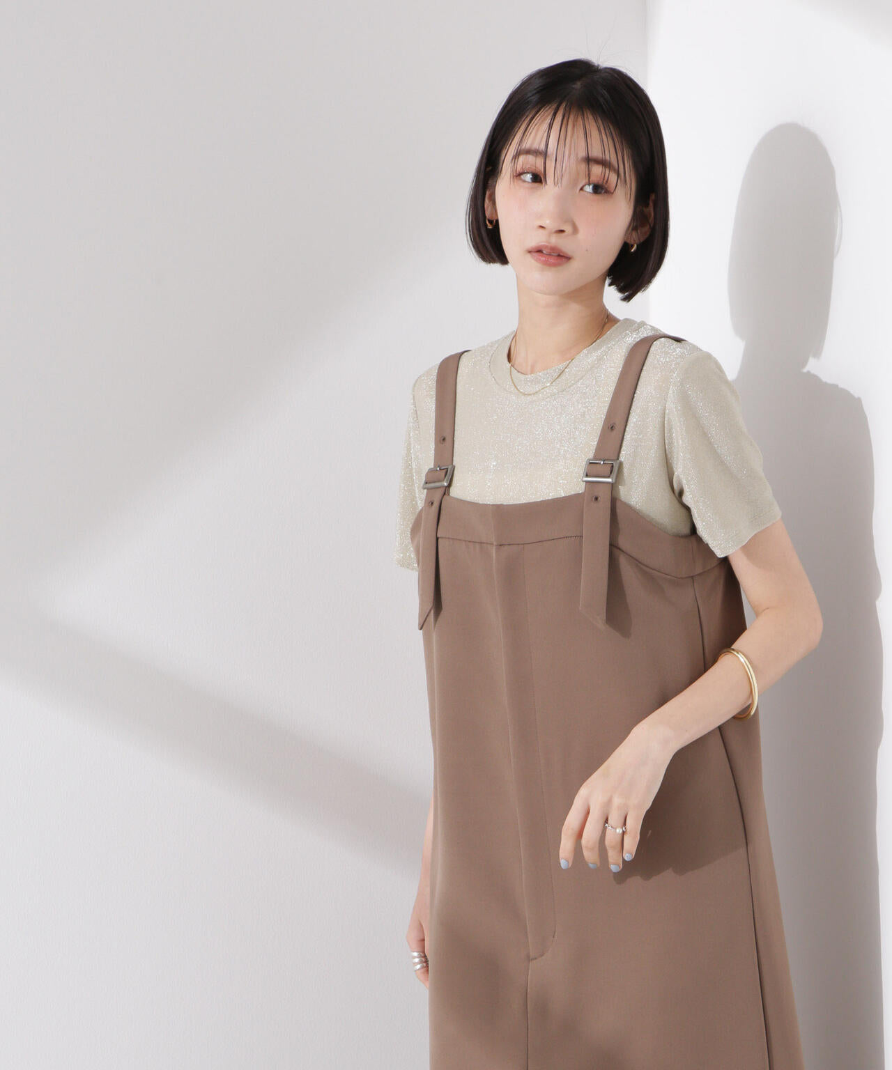ラメカットクルーネックＴシャツ 6735124320