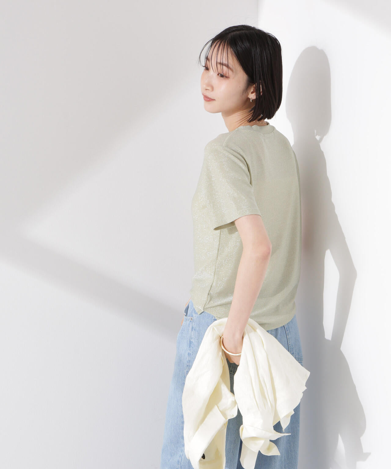ラメカットクルーネックＴシャツ 6735124320