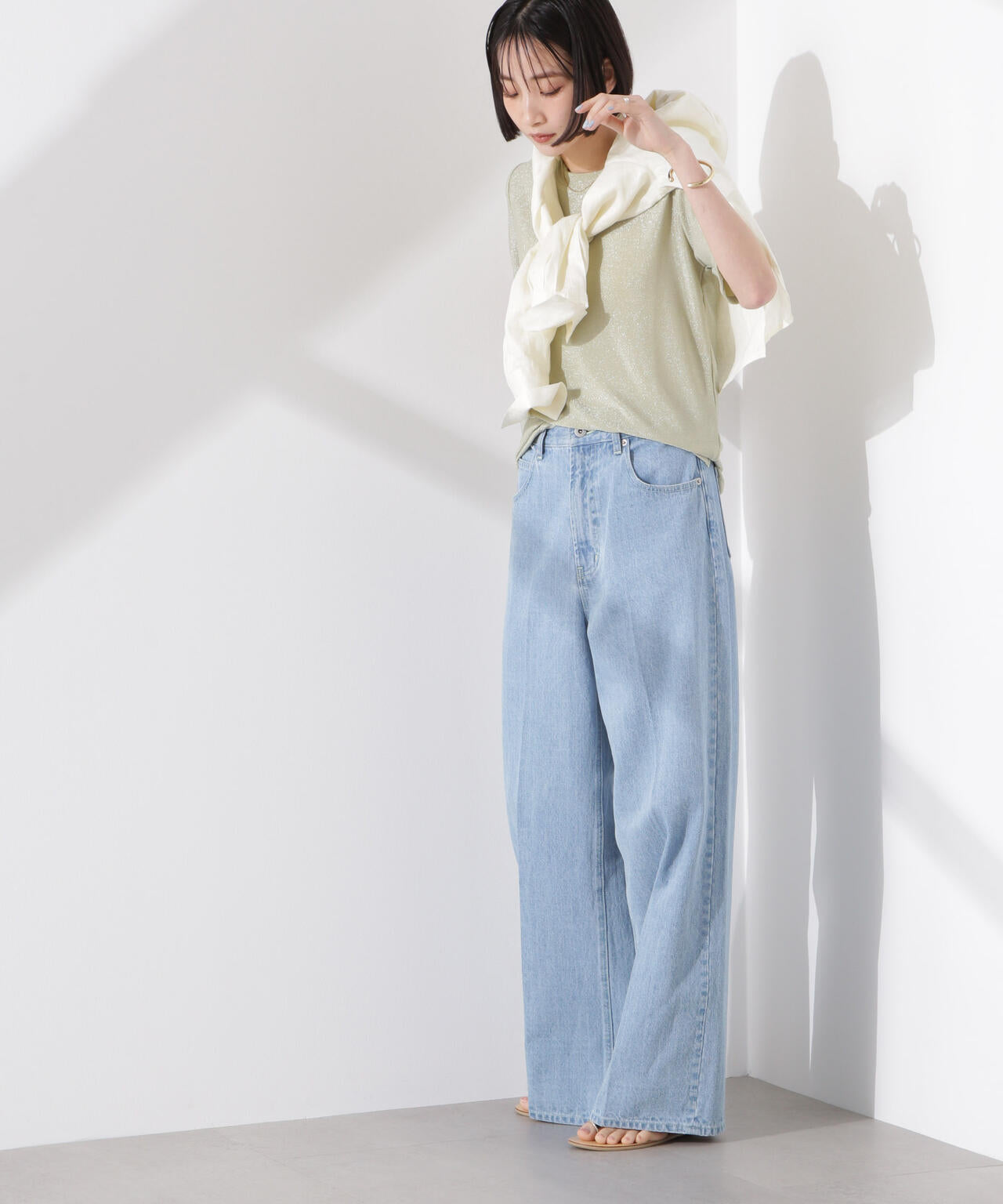 ラメカットクルーネックＴシャツ 6735124320
