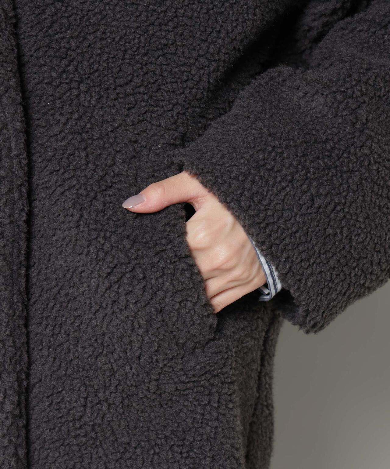 ボアワイドダブルボタンコート 6735211307