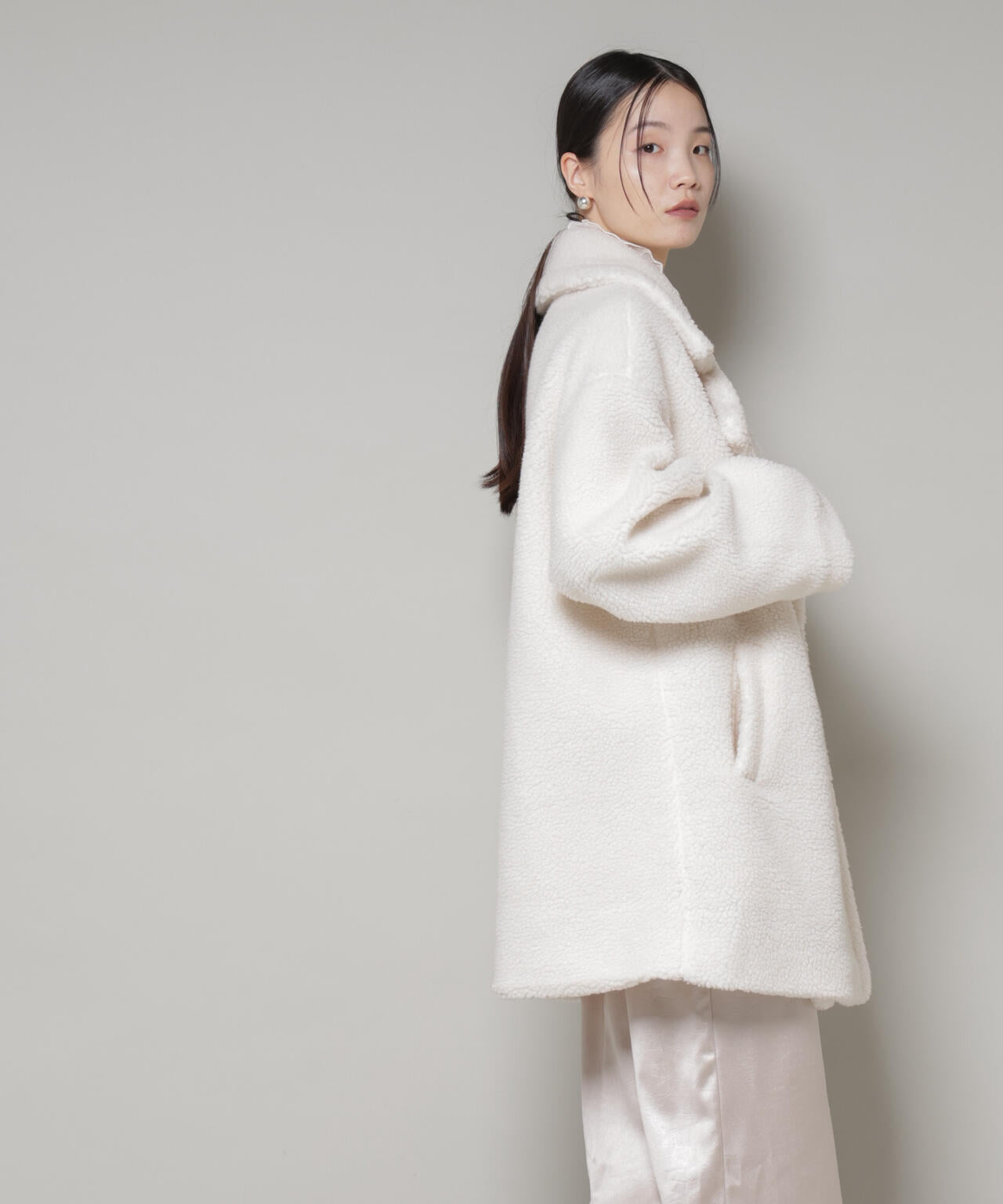 ボアワイドダブルボタンコート 6735211307