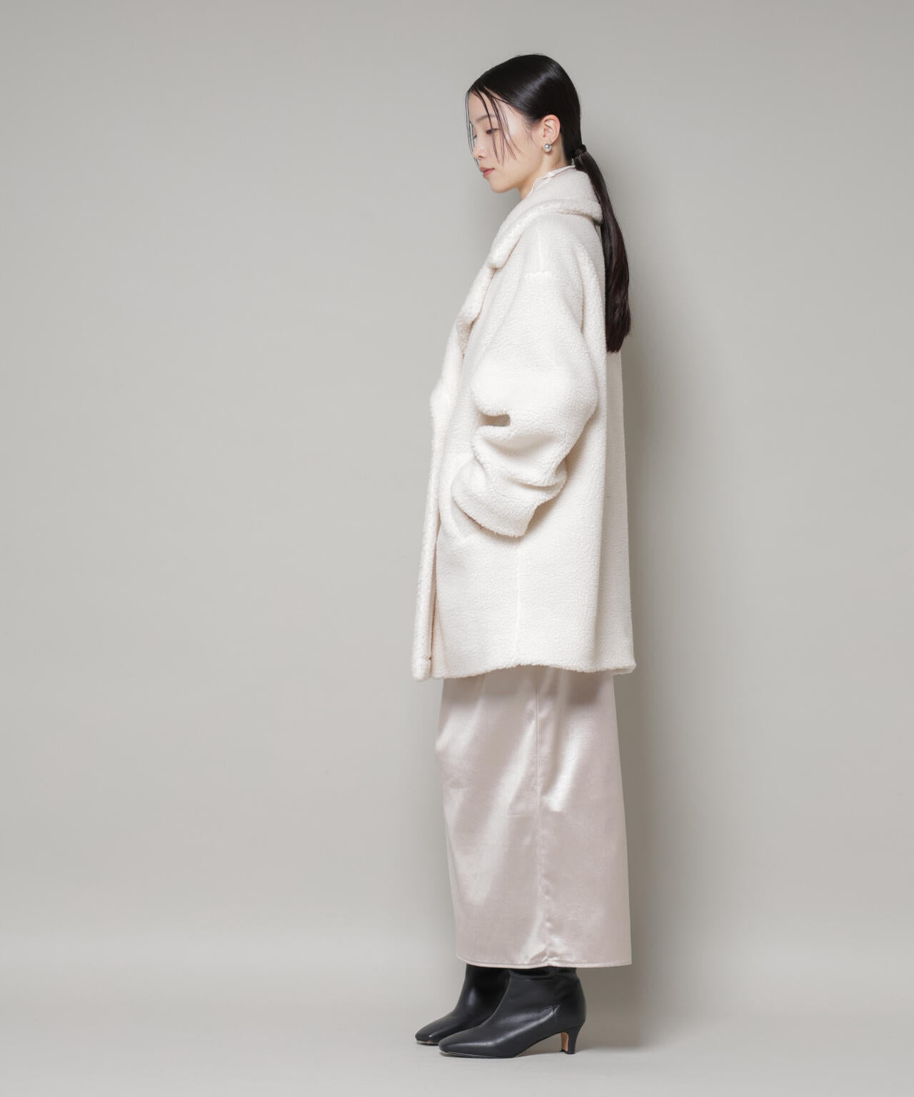 ボアワイドダブルボタンコート 6735211307